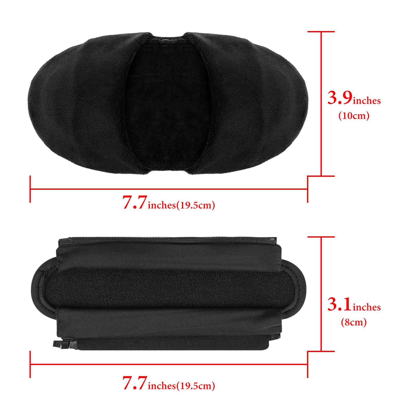Geekria Medium Hook and Loop Headband Cover and Pad Set (Fits 2.5-3.5 cm Headbands), Compatible with Bose QC 45, QC 35 II, Beats Studio Pro, Sony WH-1000XM6, 1000XM5, ATH-M50x (Velour/Black) - Image 6