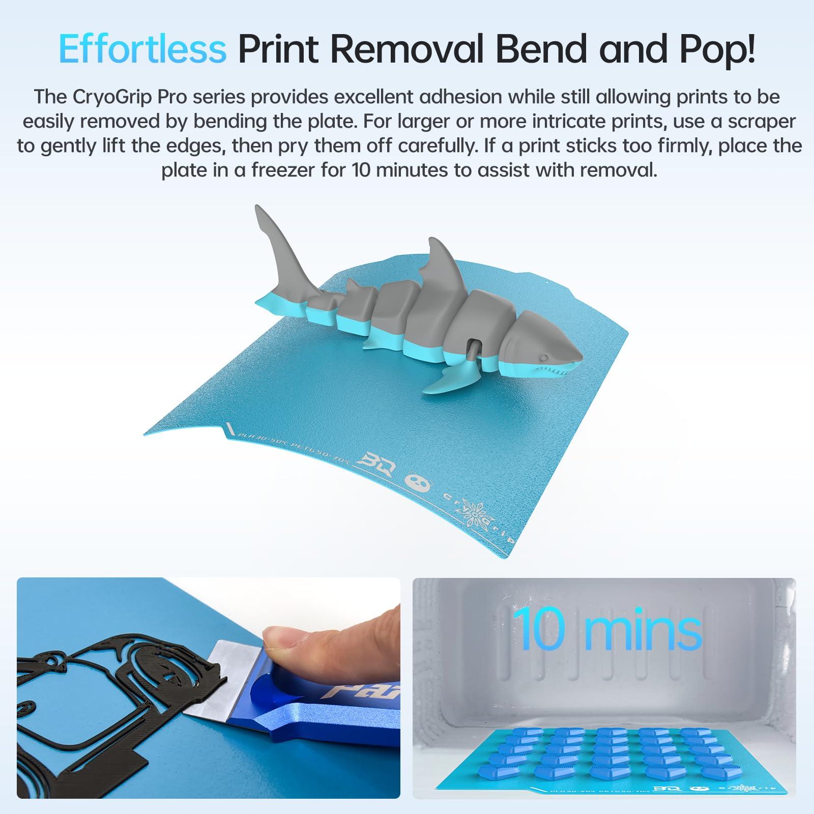 BIQU CryoGrip Pro Frostbite Panda Build Plate for Bambu-Lab A1 Mini 3D Printer 184x184mm Room Temperature Print Double Sided Upgrade Plate Removable Surface Platform - Image 5