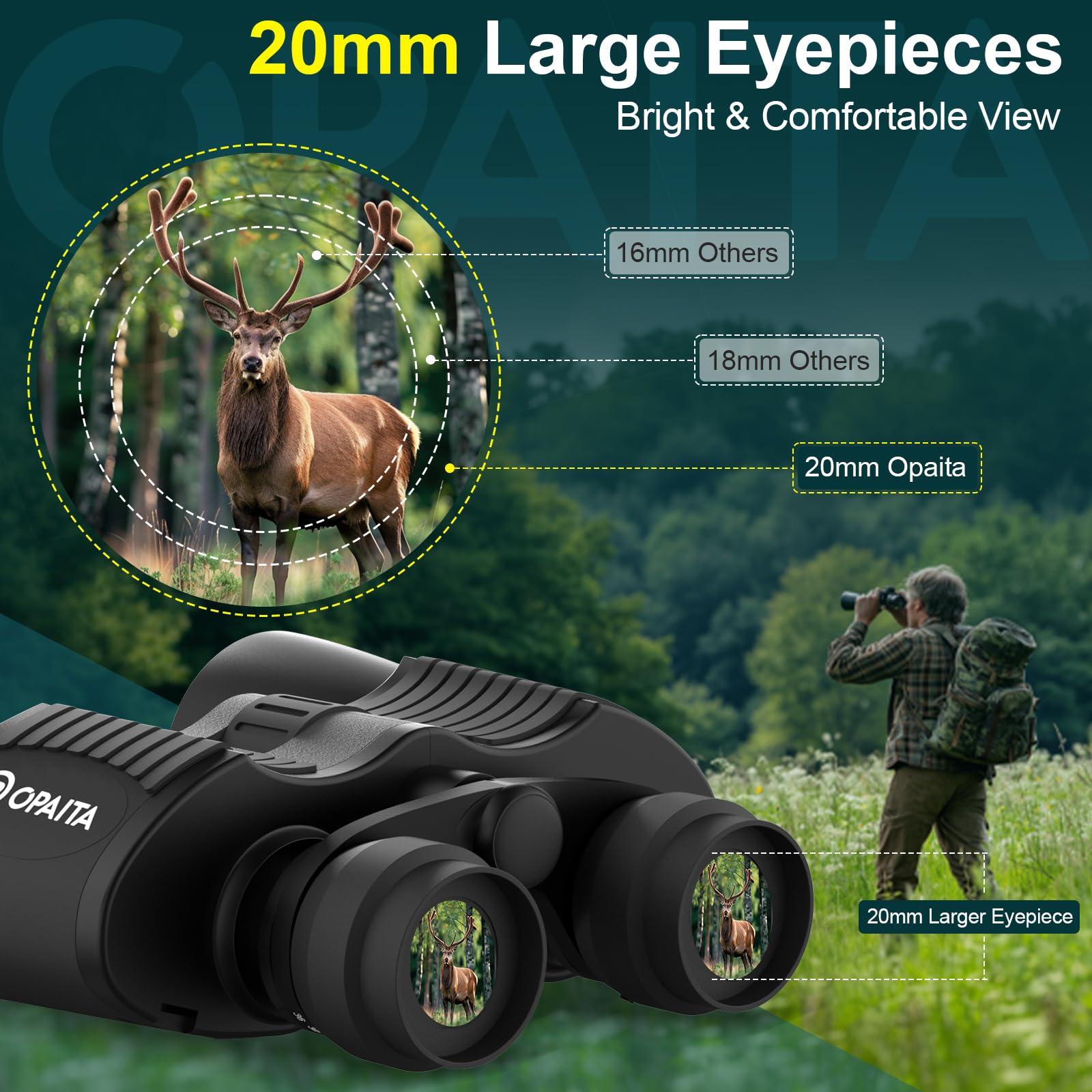 12-36x52 Binoculars for Adults High Powered - Opaita Zoom with Clear Low Light Vision for Hunting - HD for Bird Watching Stargazing Cruise Ship Travel Hiking Opera - Image 3