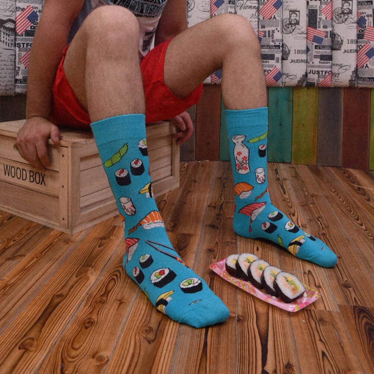 HSELL Mens Fun Patterned Dress Socks Funny Novelty Crazy Design Cotton Socks Gift for Men - Image 5