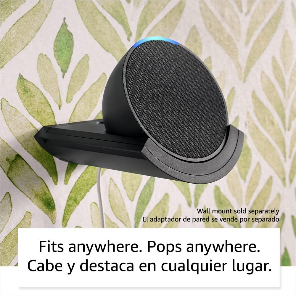 Echo Pop | Full sound compact smart speaker with Alexa | | International Version with EU Power Adaptor | Charcoal - Image 5