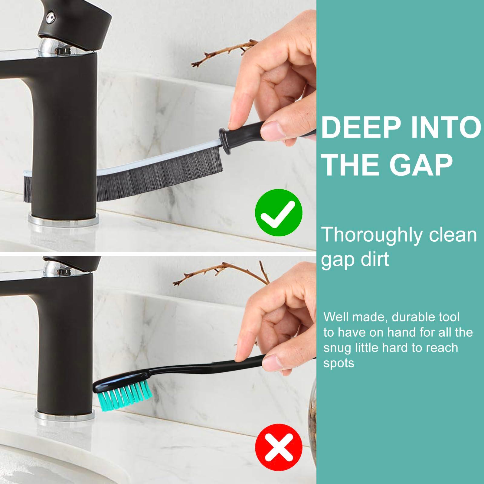 Crevice Cleaning Brush, Multifunctional Hard-Bristled Gap Scrub Brush, 2025 New Multifunctional Gap Cleaning Brush Tool, Dead Corners Brushes for Bathroom Kitchen Tiles Window Door Slots, 3pcs - Image 5