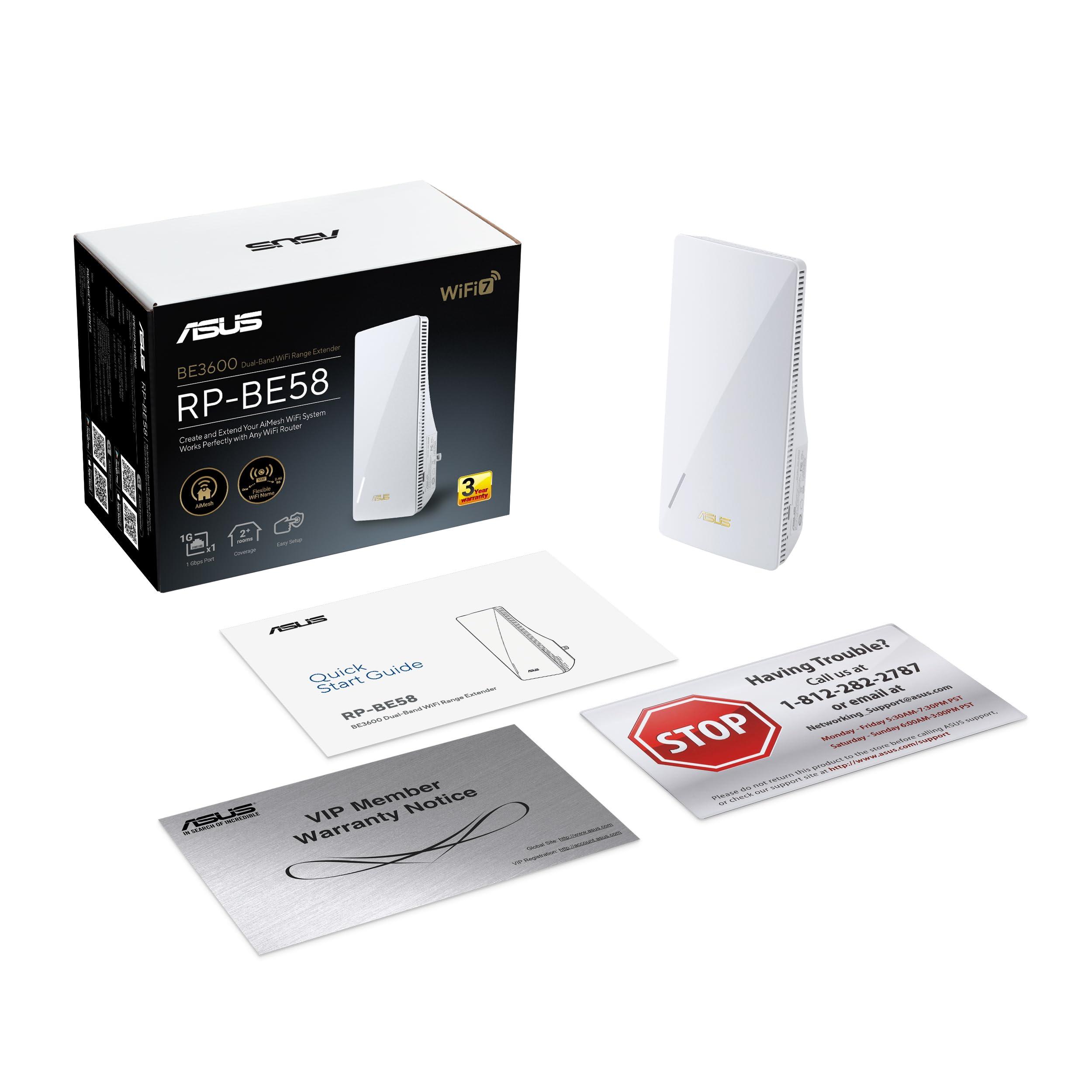 ASUS RP-BE58 BE3600 Dual Band WiFi 7 (802.11be) Range Extender, AiMesh Extender for Seamless mesh WiFi; Works with Any WiFi Router - Image 8