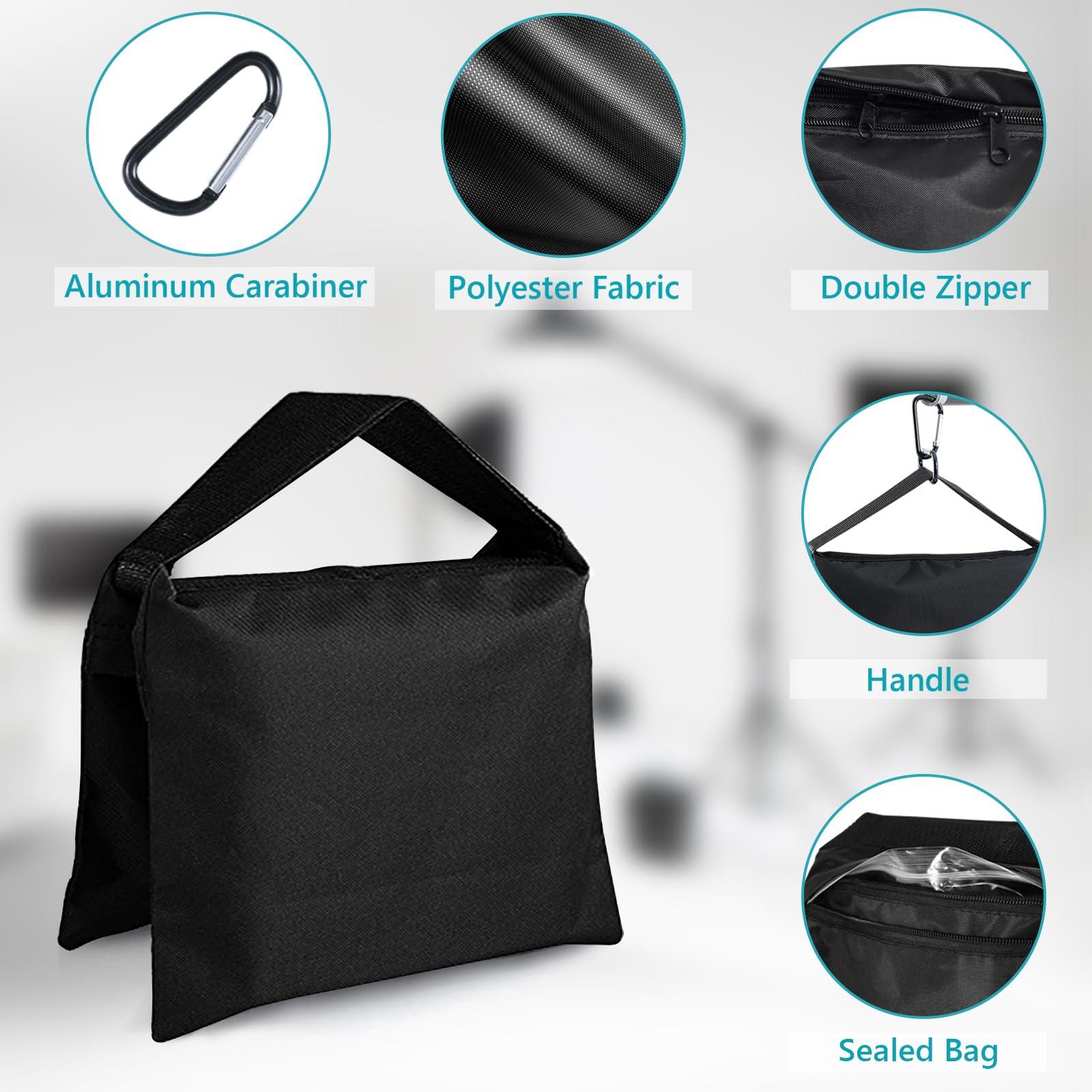 ABCCANOPY Photography Sandbag for Video Stand, Heavy Duty Weight Bags for Light Tripod, Camping Chair, 4 Packs (Black) - Image 3