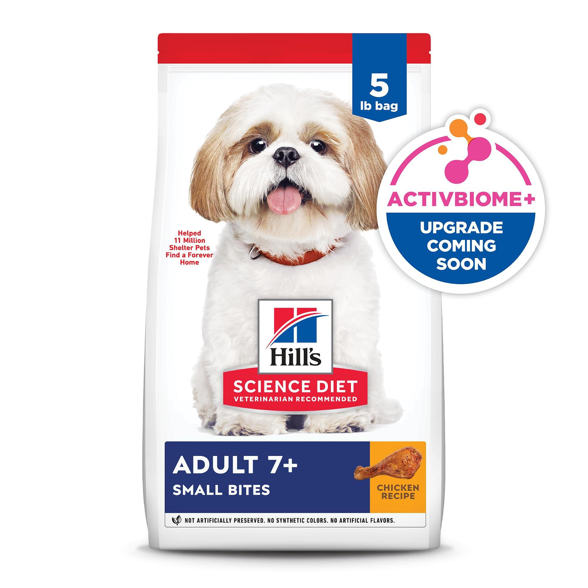 Hill's Science Diet Adult 7+, Senior Adult 7+ Premium Nutrition, Small Kibble, Dry Dog Food, Chicken, Brown Rice, & Barley, 5 lb Bag - Image 14