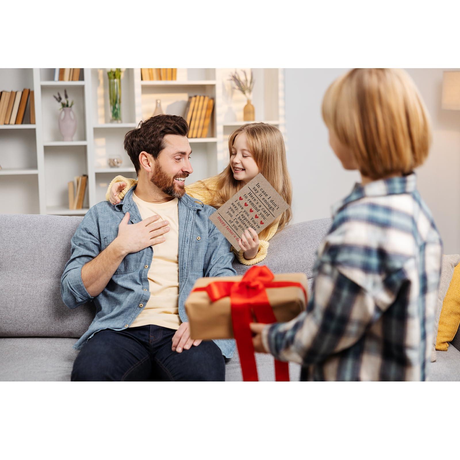 Zyulin Sweet Fathers Day Cards Gifts for Boyfriend Husband, Happy Father's Day Gift from Wife Girlfriend, Wonderful Father's Day Card to My Favorite Father, Love Card - Image 6