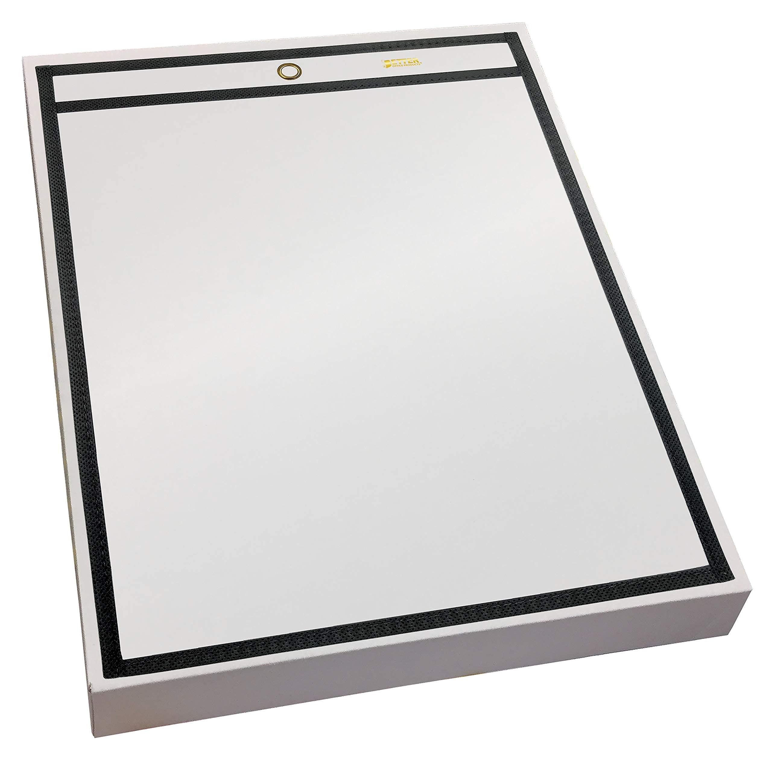 Better Office Products Shop Ticket Holders, 9 x 12 Inches, Both Sides Clear, Stitched Black Edge Trim, 25 Pack - Image 5