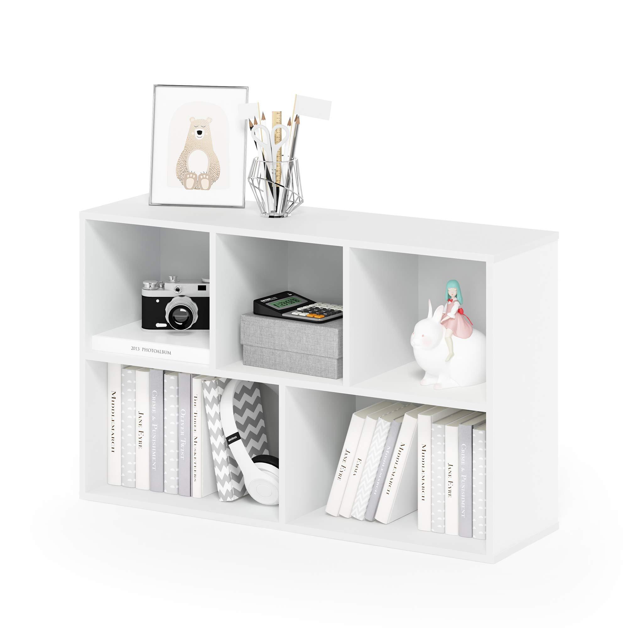 Furinno Luder Bookcase / Book / Storage , 5-Cube, White - Image 5