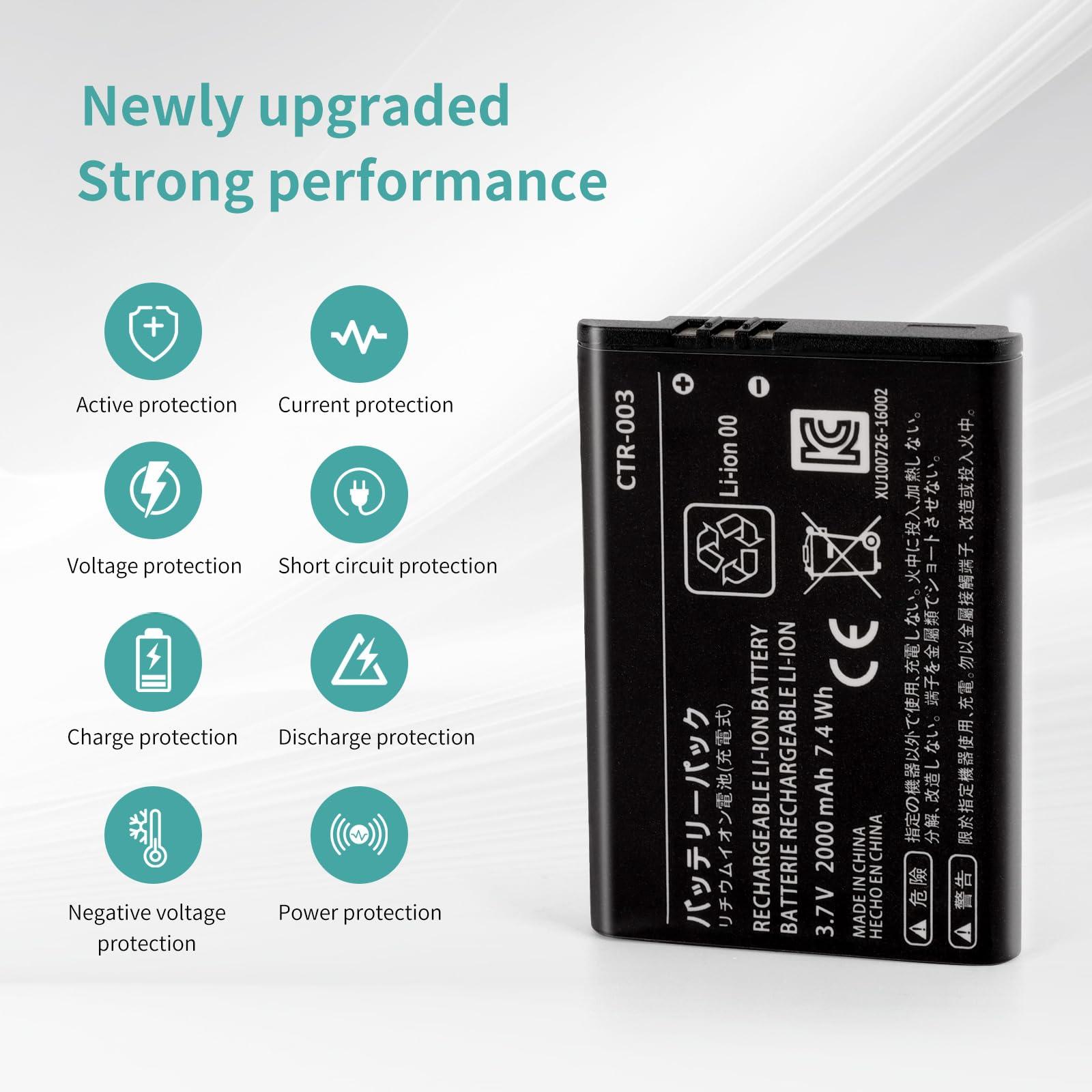 oliadeo Replacement 3DS 2DS Battery: CTR-003 Compatible with for Nintendo Old 3DS, 2DS, 2DS XL Game Console Lithium-ion Battery with Tool (Not for New 3DS, 3DS XL) - Image 6