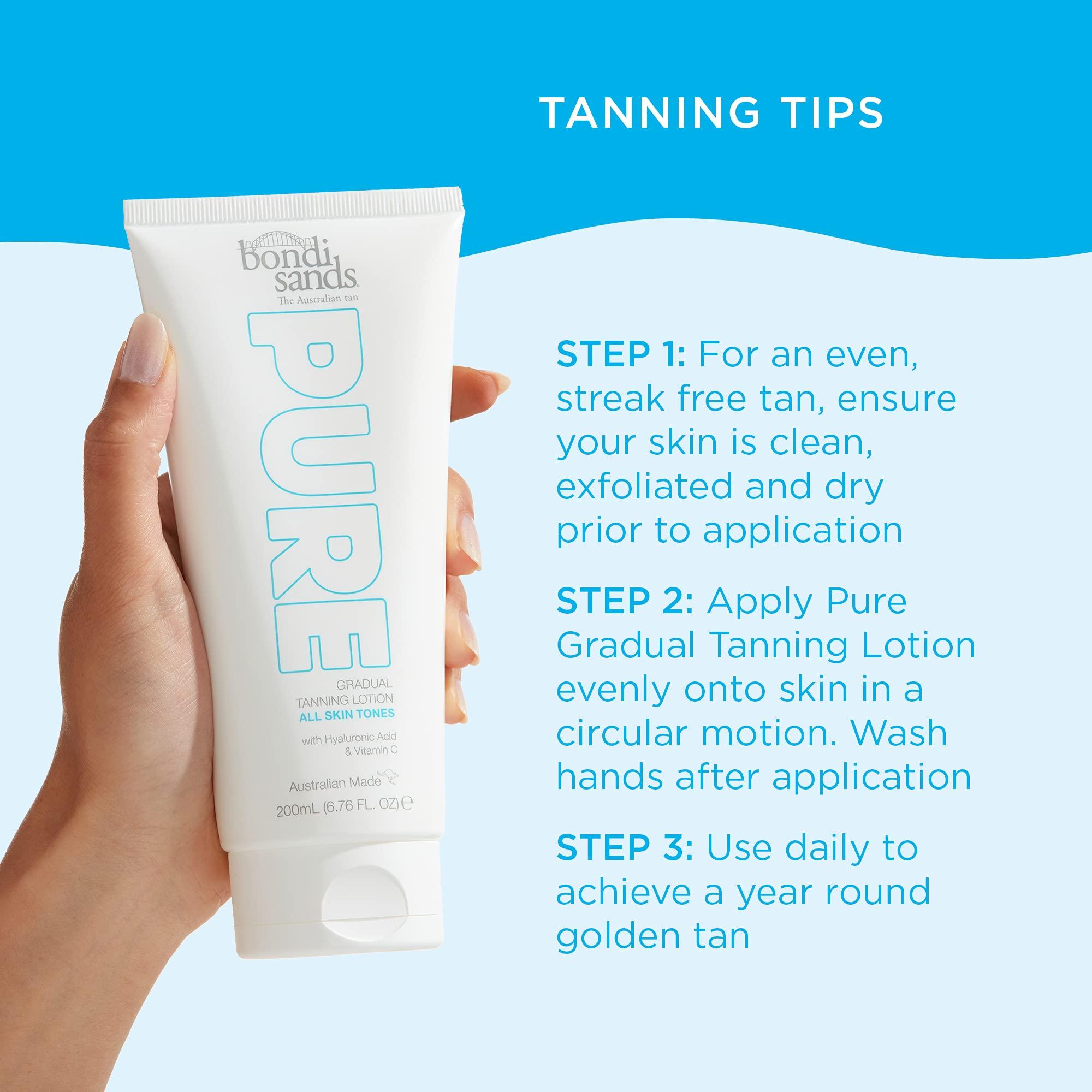 Bondi Sands PURE Gradual Tanning Lotion | Hydrates with Hyaluronic Acid for a Glowing Tan, Fragrance Free, Cruelty Free, Vegan | 6.76 Oz/200 mL - Image 6