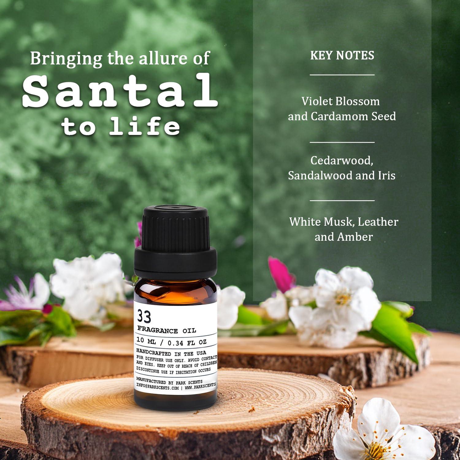 Santal Essential Oil for Diffuser - Inspired by Santal 33 Scent, Diffuser Oil with Euro Dropper - Aromatic Luxurious Fragrance, Handcrafted in The USA - Glass Bottle, 10 ml. - Image 2