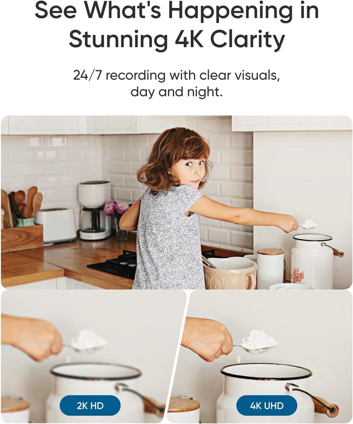 eufy Indoor Cam E30, Latest Generation, 4K UHD Security Camera, Pet/Dog/Baby Camera with Phone app, Color Night Vision, Human/Pet Auto Tracking, 360 Pan-Tilt, Works with Homekit - Image 2