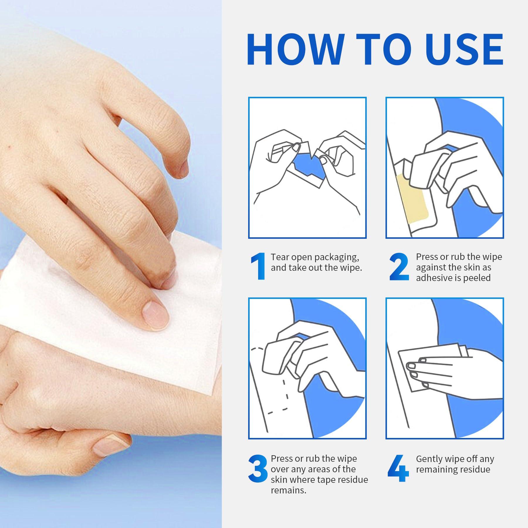 40 Pcs Adhesive Remover Wipes - Adhesive Tape Remover Pads,Premium Adhesive Tape Remover Pads,Adhesive Remover for Skin from Bandages,Tapes, and Ostomy Adhesives - Image 7