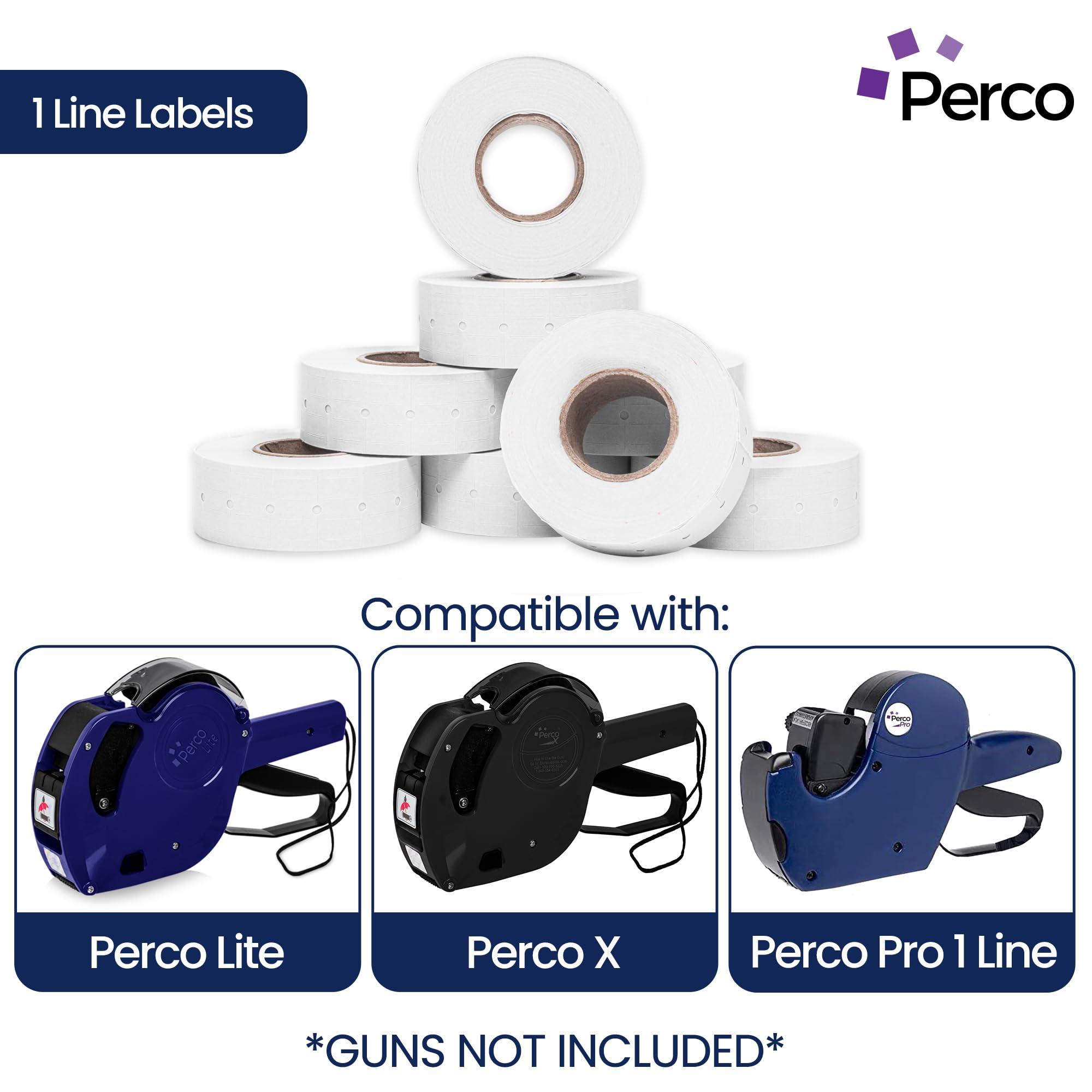 Perco 1 Line White Labels - 8 Rolls, 1 Sleeve, 8,000 Blank Price and Date Gun Labels for Perco 1 Line Price and Date Guns - Made in USA - Image 4