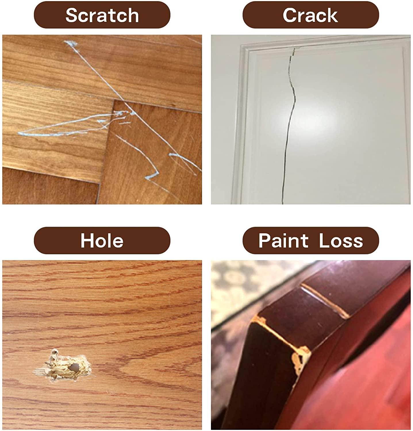 SEISSO Wood Repair Kit Touch up Paint Restore Any Wooden Furniture Stain, 12 Colors Cover Surface Scratch for Wooden Floor Table, Filler Furniture Paint Oak, Cabinet, Door, Veneer, Walnut - Image 5