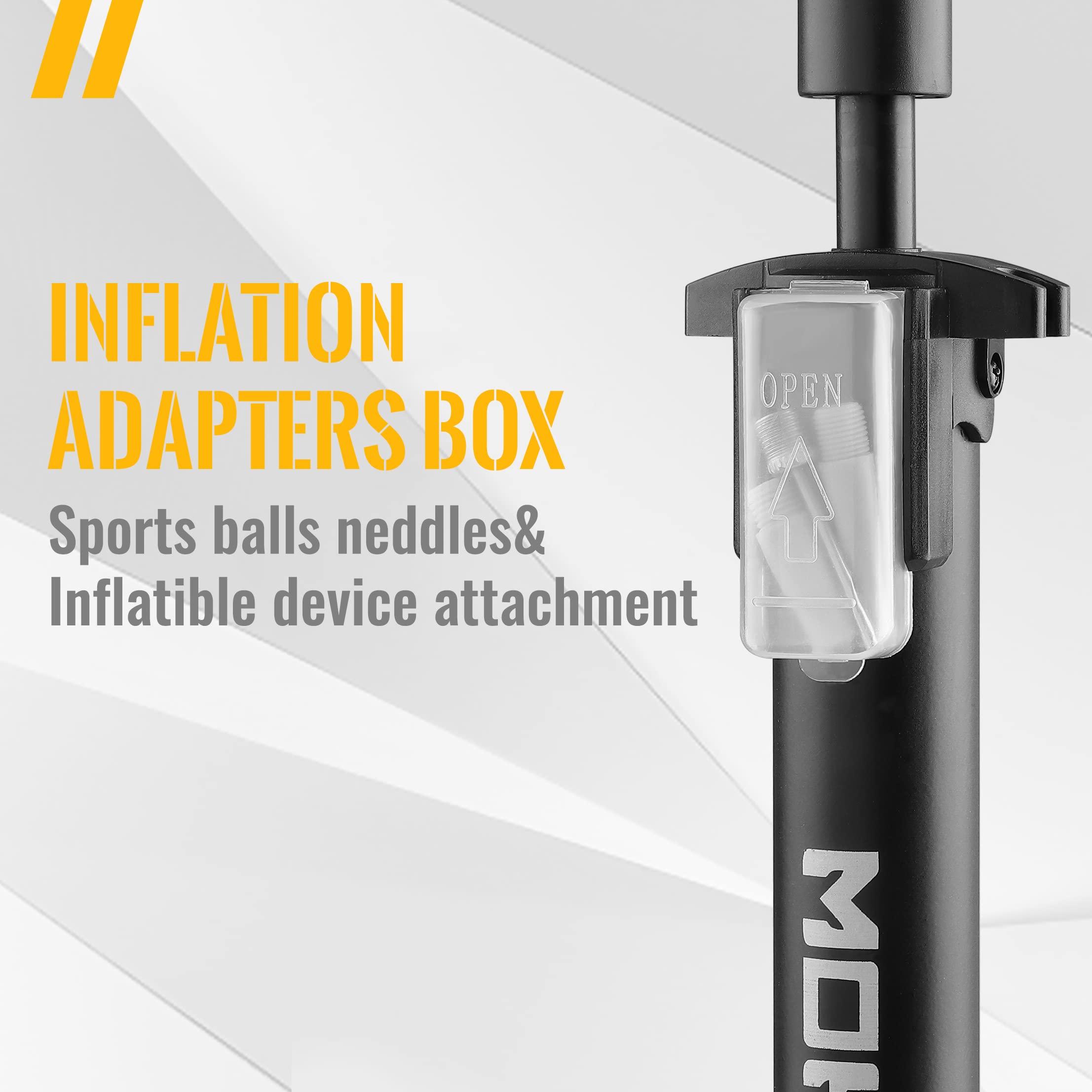 MOHEGIA Bike Floor Pump with Gauge,Air Bicycle Pump Inflator with High Pressure 160 PSI,Fits Schrader and Presta Valve - Image 4