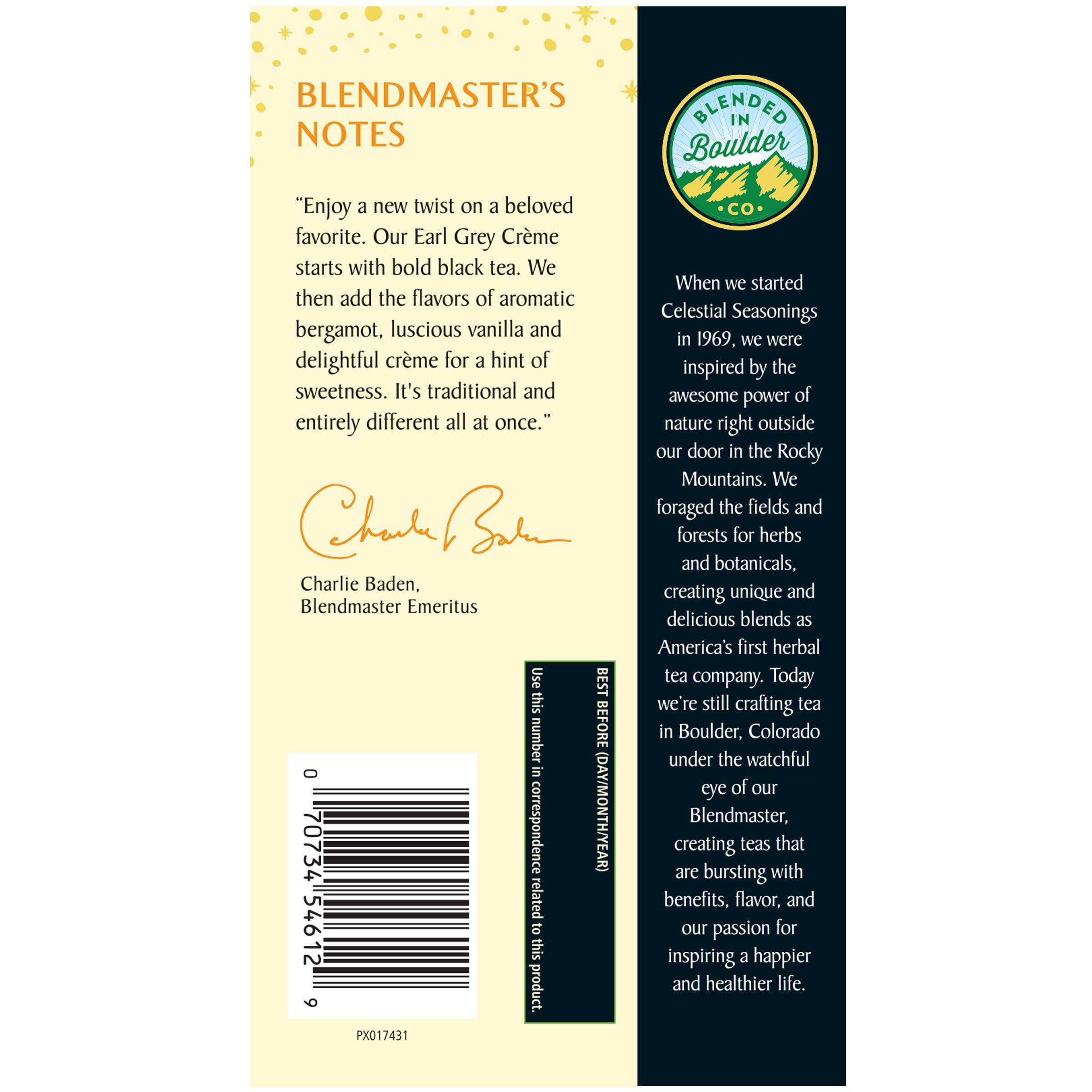 Celestial Seasonings Earl Grey Creme Black Tea 16 tea bags - Image 3