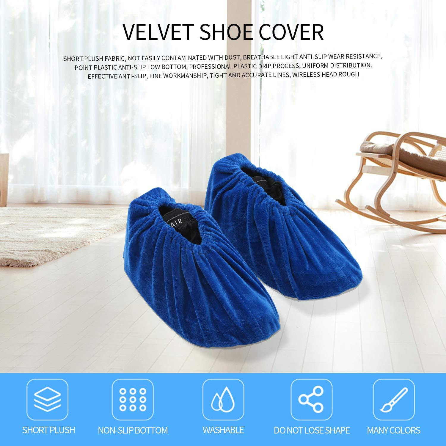 5 Pairs Reusable Non Slip Shoe Covers, Premium Soft Washable Thickened Boot Shoe Covers for Household, Office, Laboratory - Image 6