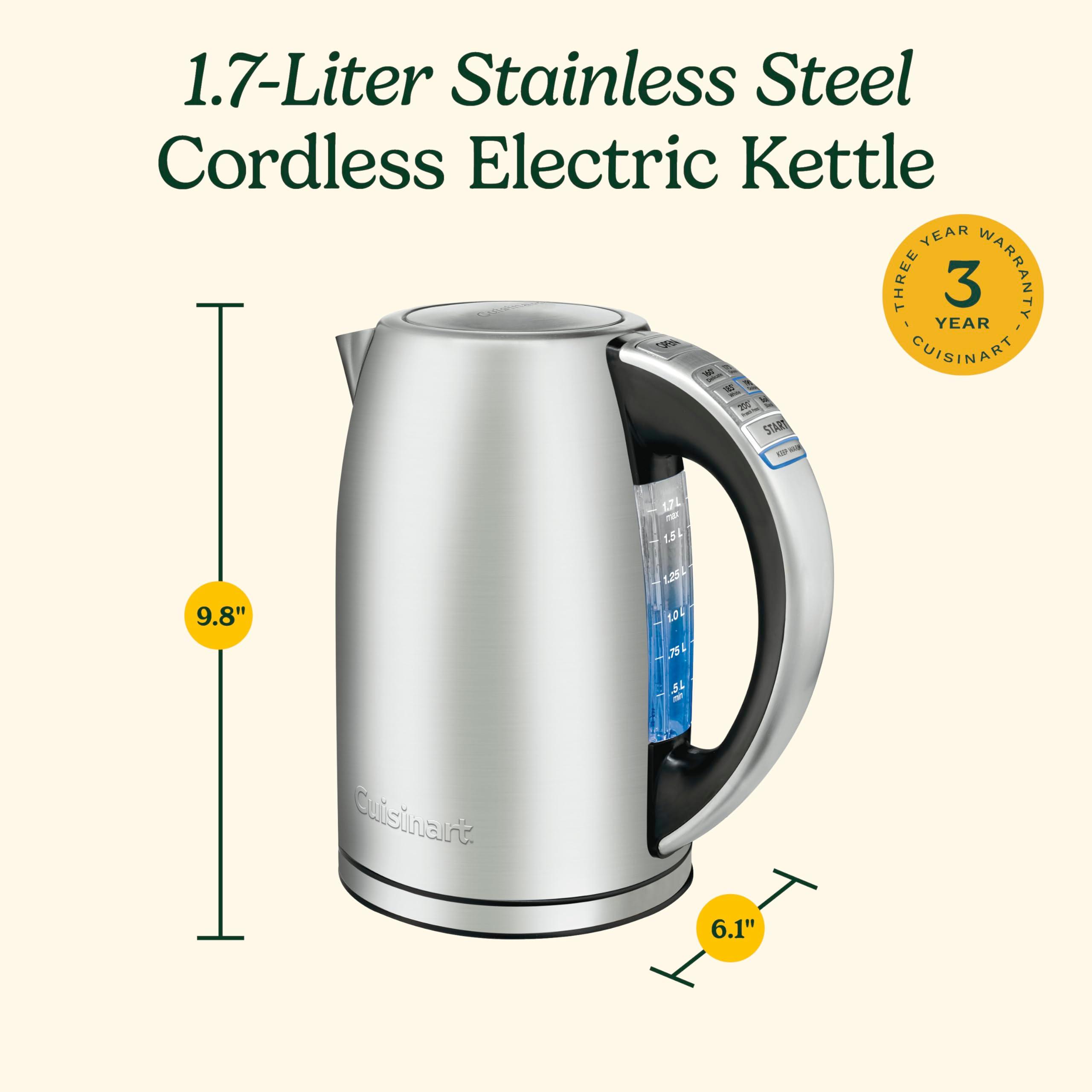 Cuisinart 1.7-Liter Stainless Steel Cordless Electric Kettle with 6 Preset Temperatures - Image 7