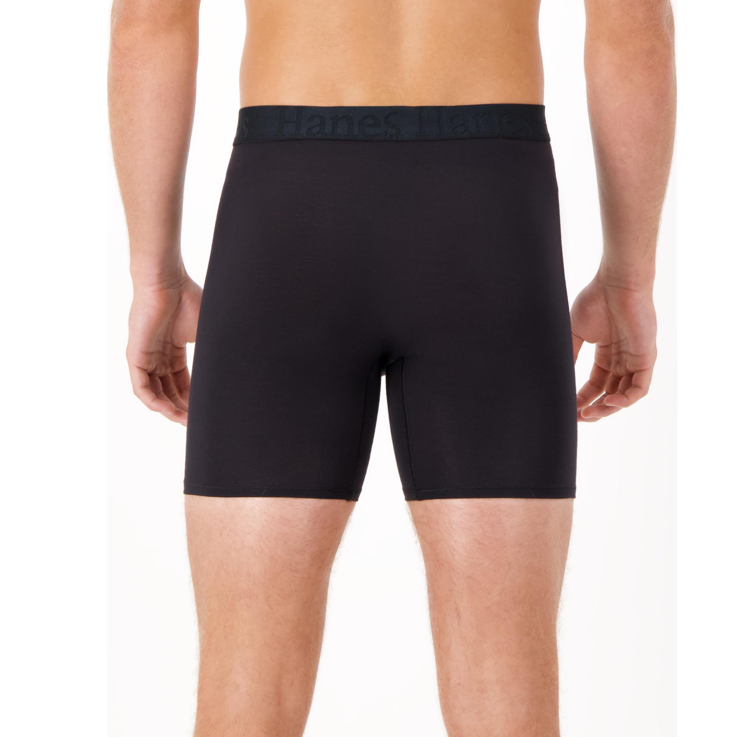 Hanes Men's Underwear Boxer Briefs & Trunks, Multi-Packs, Breathable Cool Lightweight, Viscose from Bamboo Supersoft - Image 3