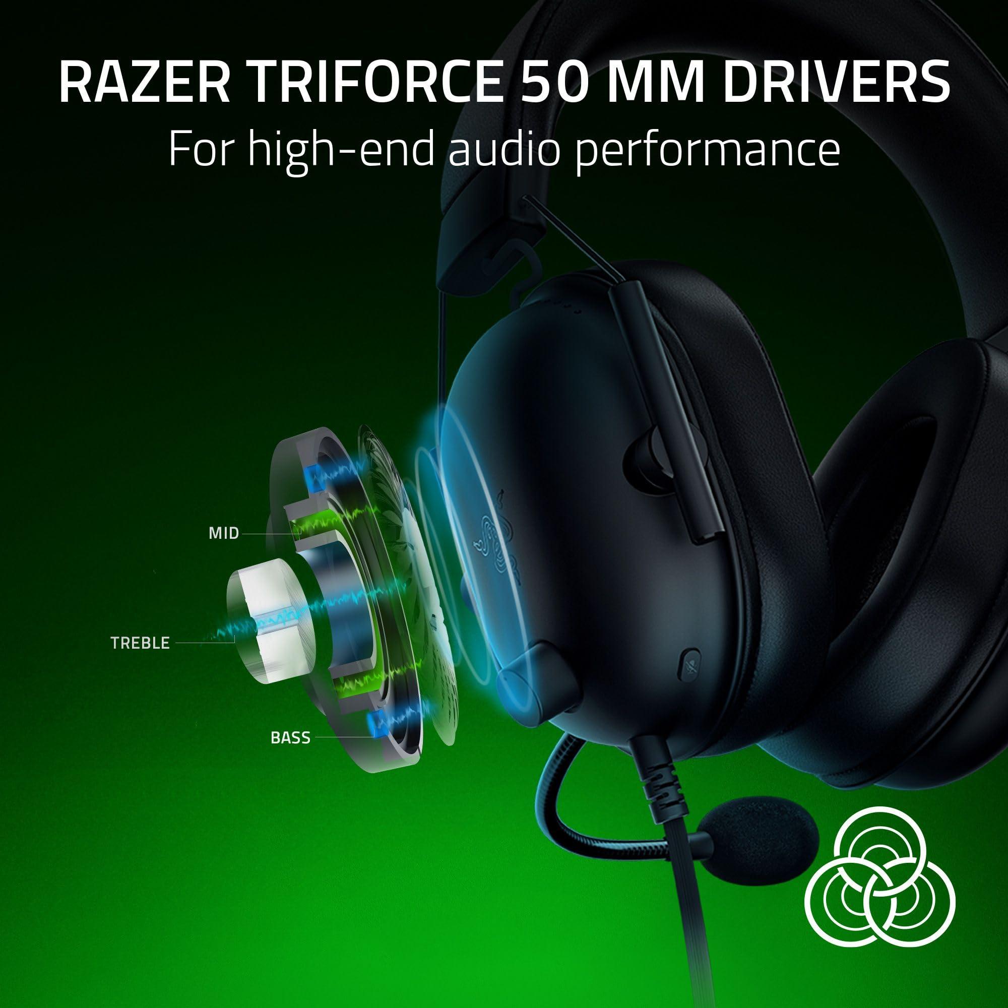 Razer BlackShark V2 X Xbox Gaming Headset: 50mm Drivers - Cardioid Mic - Lightweight - Comfortable, Noise Isolating Earcups - for Xbox Series X, Series S, PS5, PC, Switch via 3.5mm Audio Jack - Black - Image 2