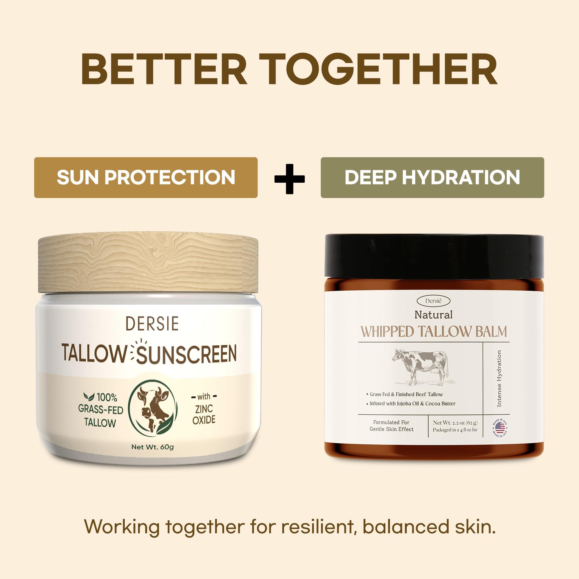 Beef Tallow Sunscreen with Zinc Oxide: Tallow & Zinc Oxide Instant Sun Protection - Non Greasy Formula with Beeswax, Red Raspberry, Carrot Oil - Suitable for Dry and Sensitive Skin - Fresh Scent - Image 5