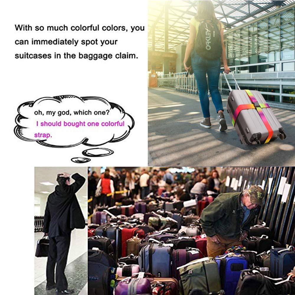 Adjustable Travel Luggage Strap Suitcase Belt Travel Bag Accessories 1.96 in W x 6.23 ft L - Image 6