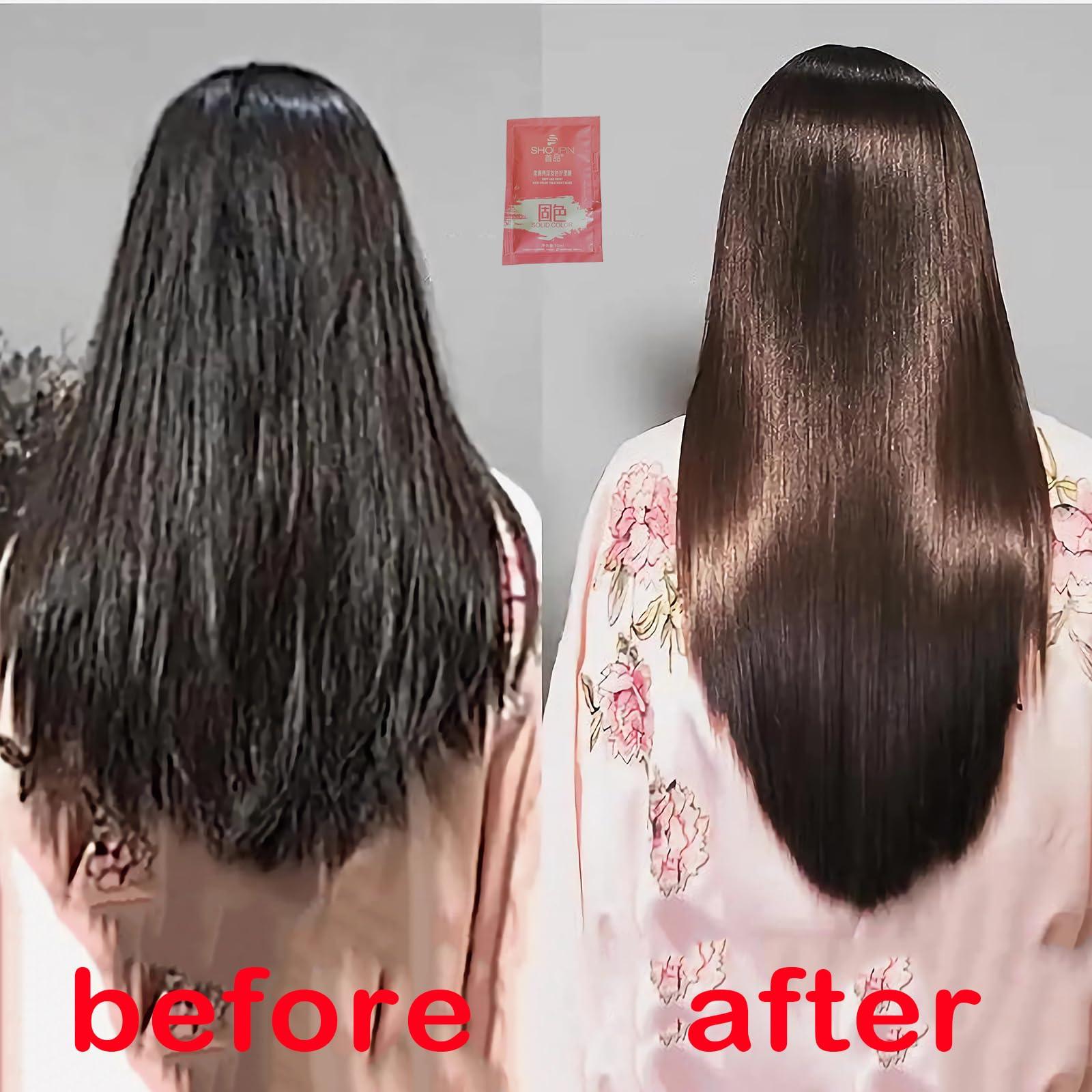 Brown Hair Dye Shampoo YIZHONG Light Golden Brown Hair Color For Gray Hair Coverage Permanent 3 in 1 For Women Men Easy Comb Dyeing Champu Para Canas（ Golden Brown） - Image 7