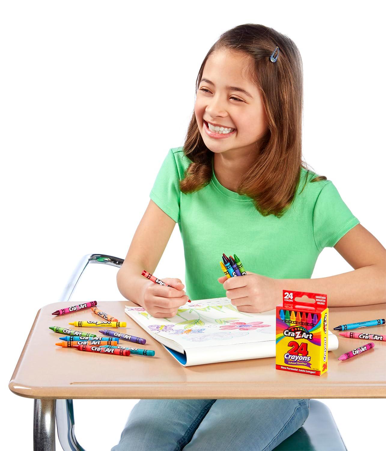 Cra-Z-Art 24ct Crayons Pack, Perfect Back to School Essential, Art Supplies for Coloring Fun, Ages 3 and Up - Image 5