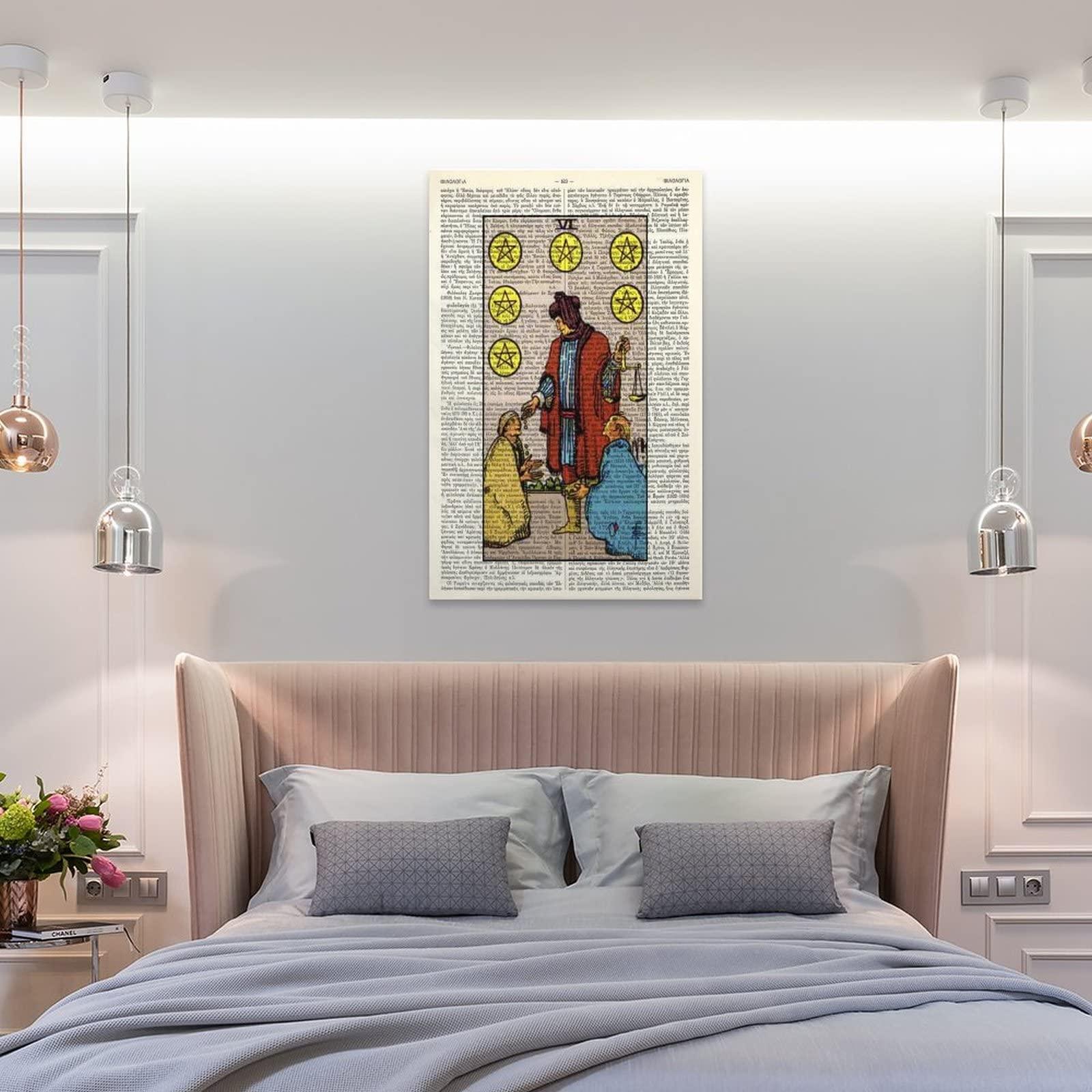 Six of Pentacles Tarot Art Print Poster Tarot Gift Minor Arcana Canvas Art Poster and Wall Art Picture Print Modern Family Bedroom Decor Posters 12x18inch(30x45cm) - Image 8