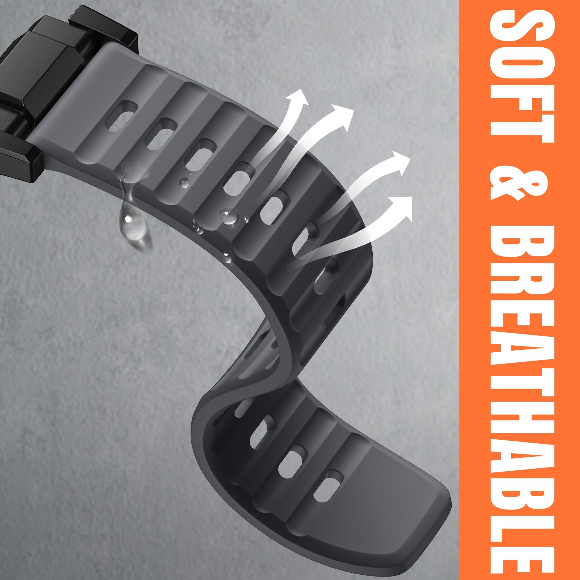 Tactical Rugged Nylon Band + Stainless Steel Silicone Band Compatible with Garmin Instinct Watch Bands - Image 7