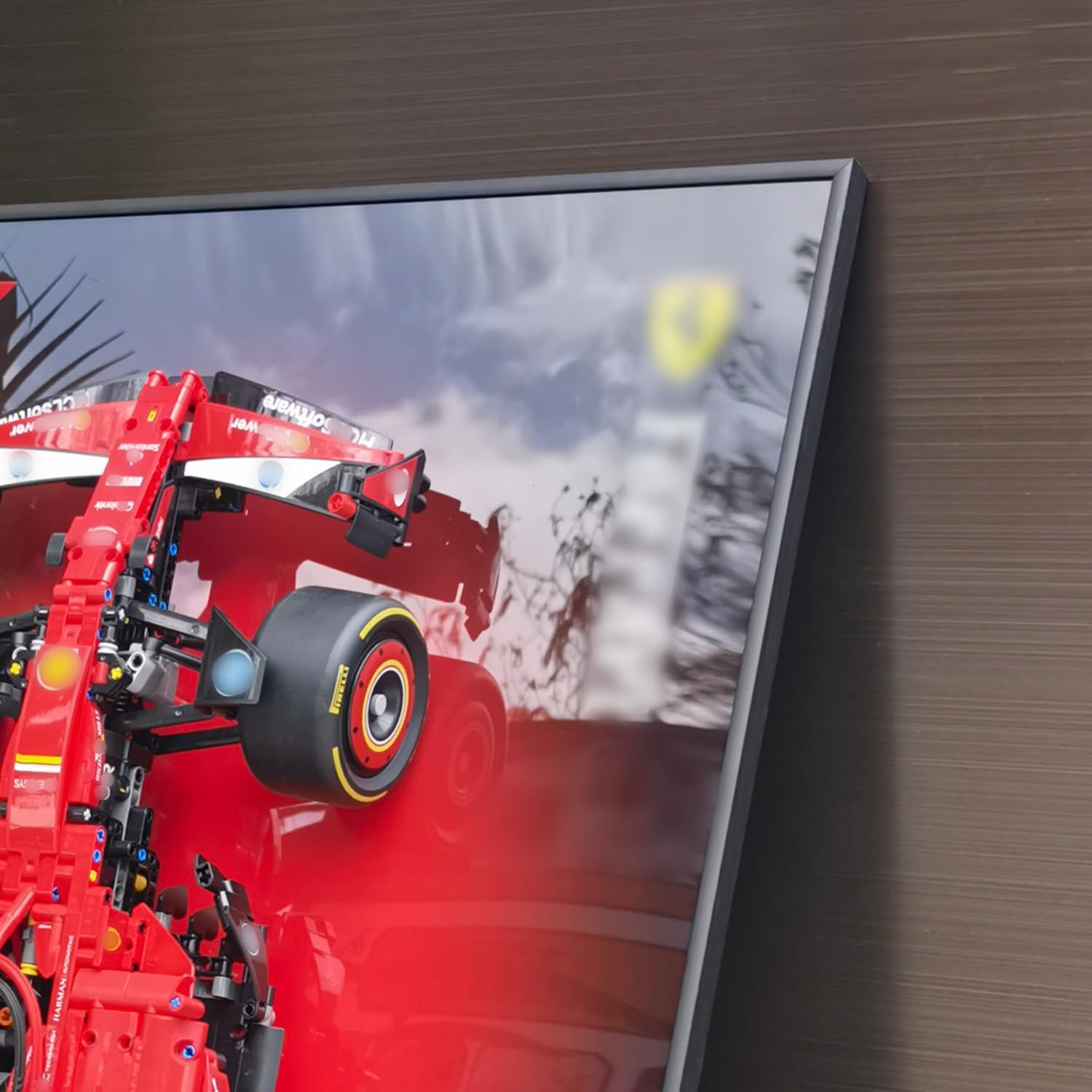 JKZUZU Display Wallboard for Lego Technic 42207 Ferrari SF-24 F1 Building Blocks,Adult Collectibles Wall Mount for Lego Car(No Car Included) - Image 7