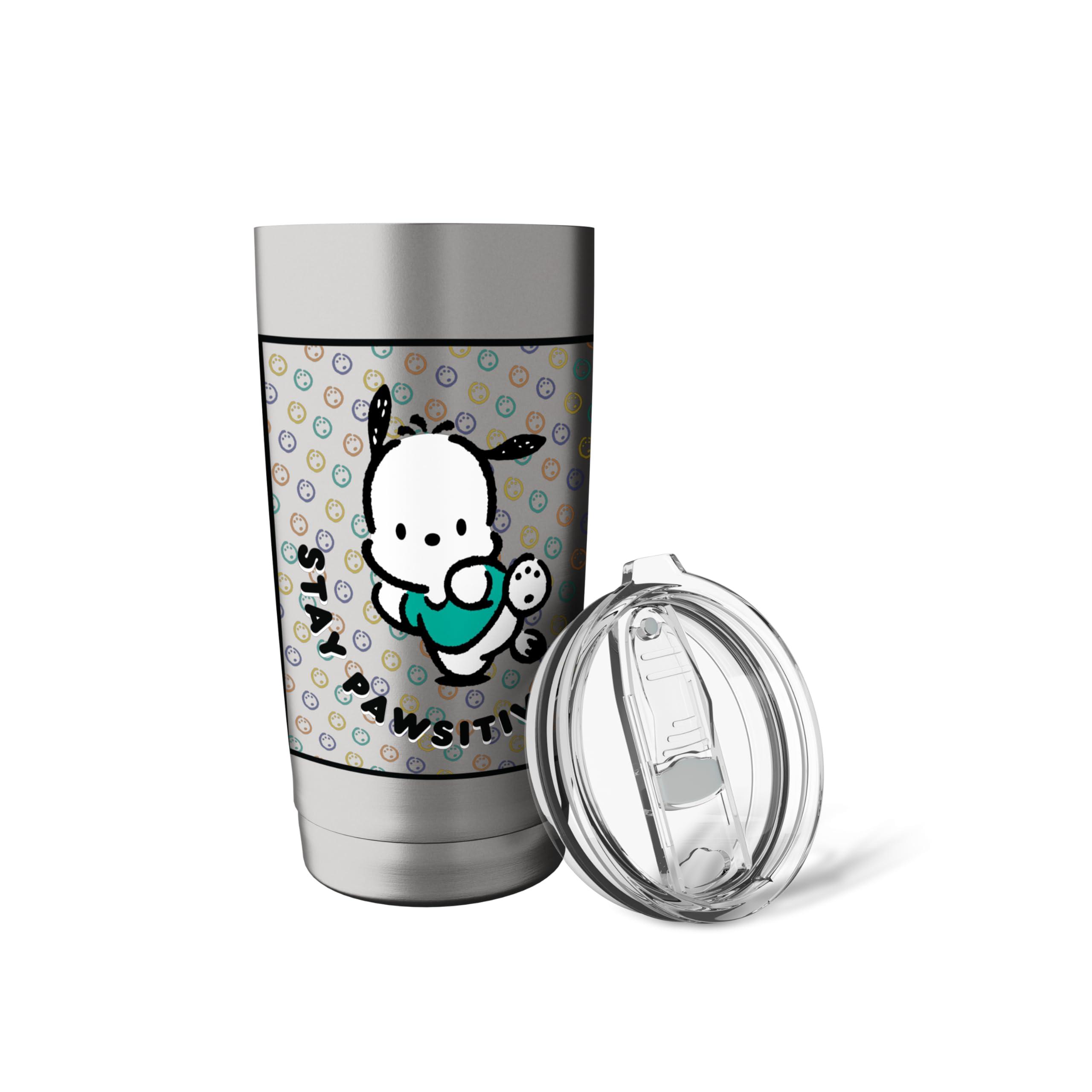 Pochacco Stay Paw-sitive Positive Good Energy Fun Vibes Stainless Steel Insulated Tumbler - Image 6