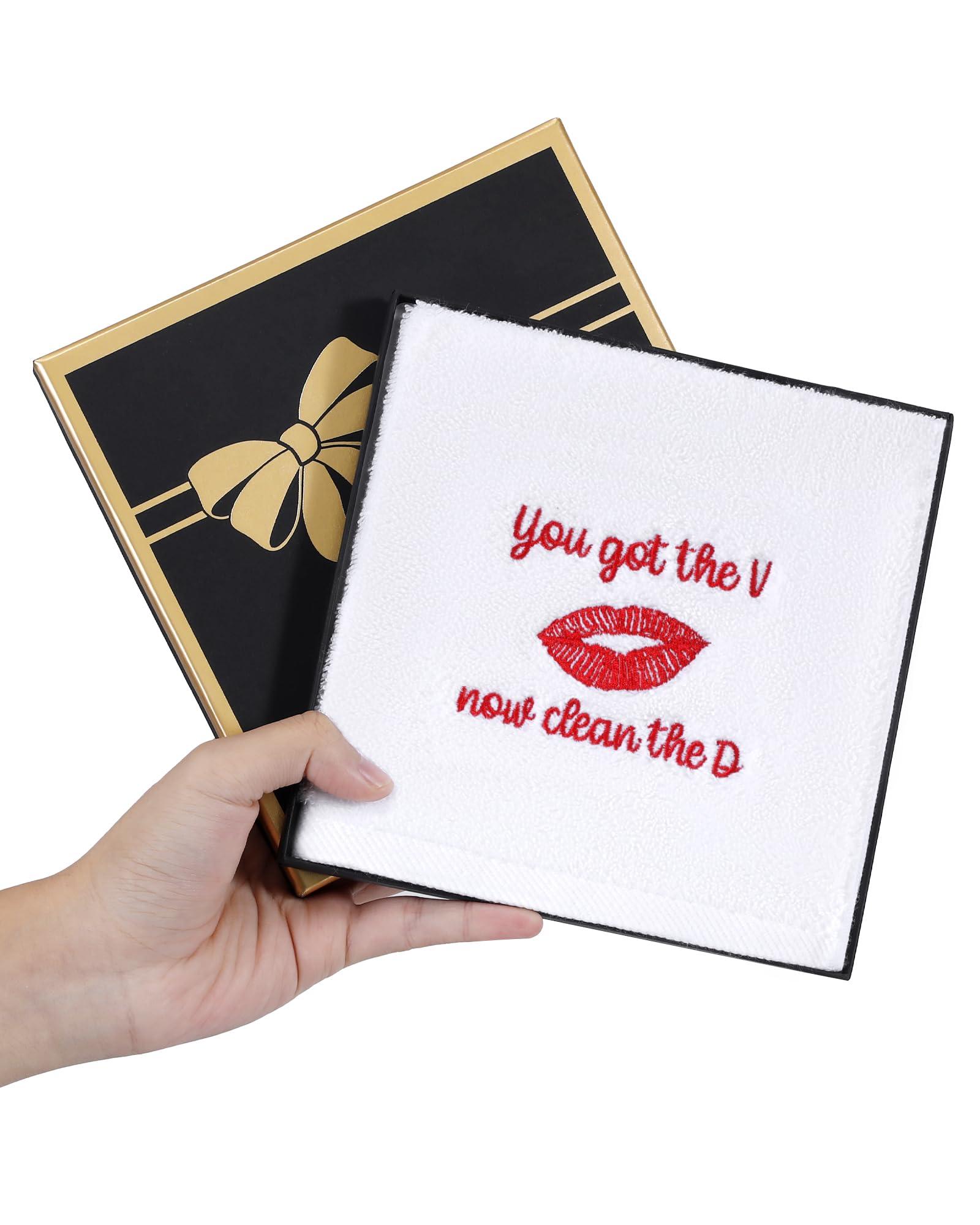 Embroidered Funny Rag Men Boyfriend Girlfriend Bf Him Birthday Christmas Valentines Small Gifts Ideas Funny Stuff Cute Meaningful Custom Gag Personalized Good Sweet Thing Thoughtful Humor Gadget
