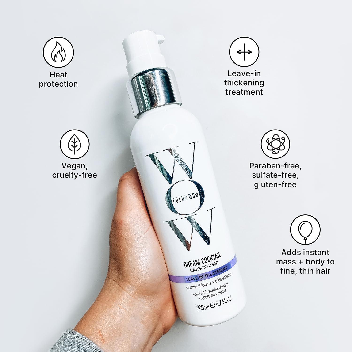 COLOR WOW Dream Cocktail Carb Infused Leave-in Treatment – Transform Thin Hair to Thick & Full | with Heat Protection - Image 8