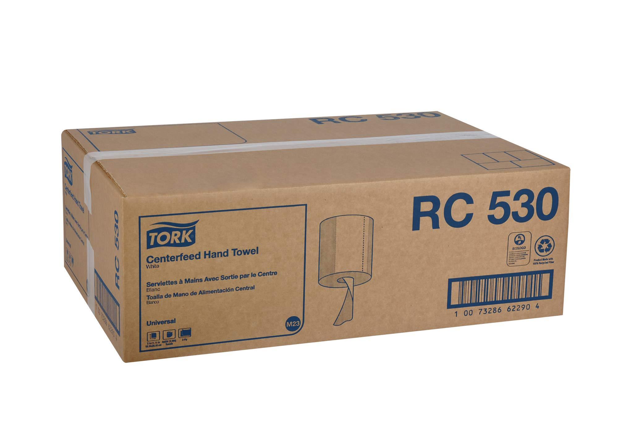 Tork Centerfeed Hand Towel White One-at-a-time Dispensing, M23 Compatible 6 Rolls x 530 Sheets (RC530) - Image 7