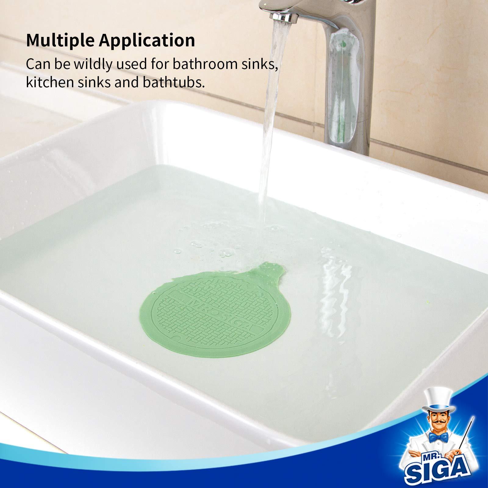 MR.SIGA Silicone Bathtub Stopper, Drain Stopper for Shower, Sink, 5.1" Diameter, 3 Pack - Image 5