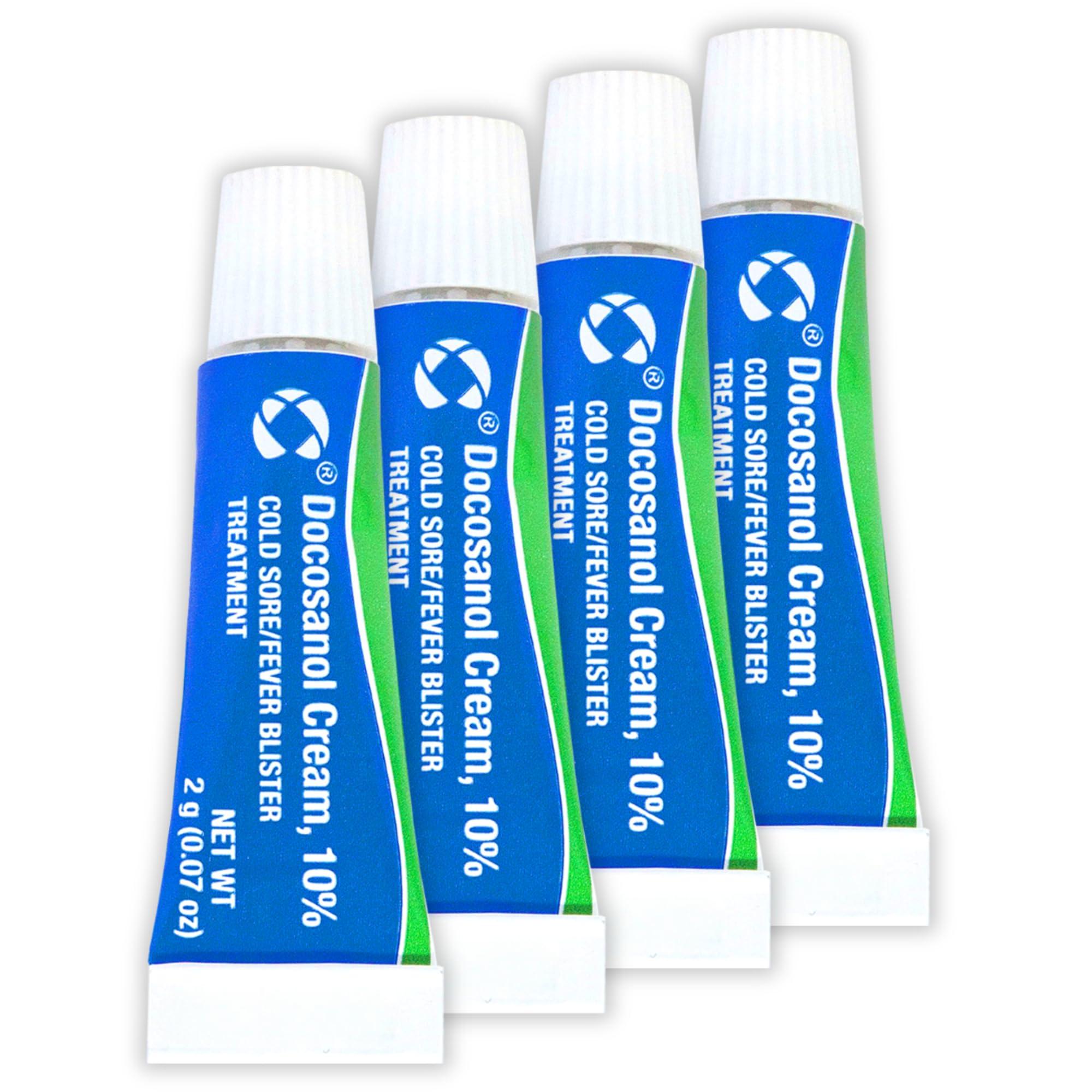 Cosette Cold Sore/Fever Blister Treatment for Face or Lips with Docosanol Cream, 10% - Treatment Cream for Cold Sore/Fever Blister - 0.07 oz Tube (4)