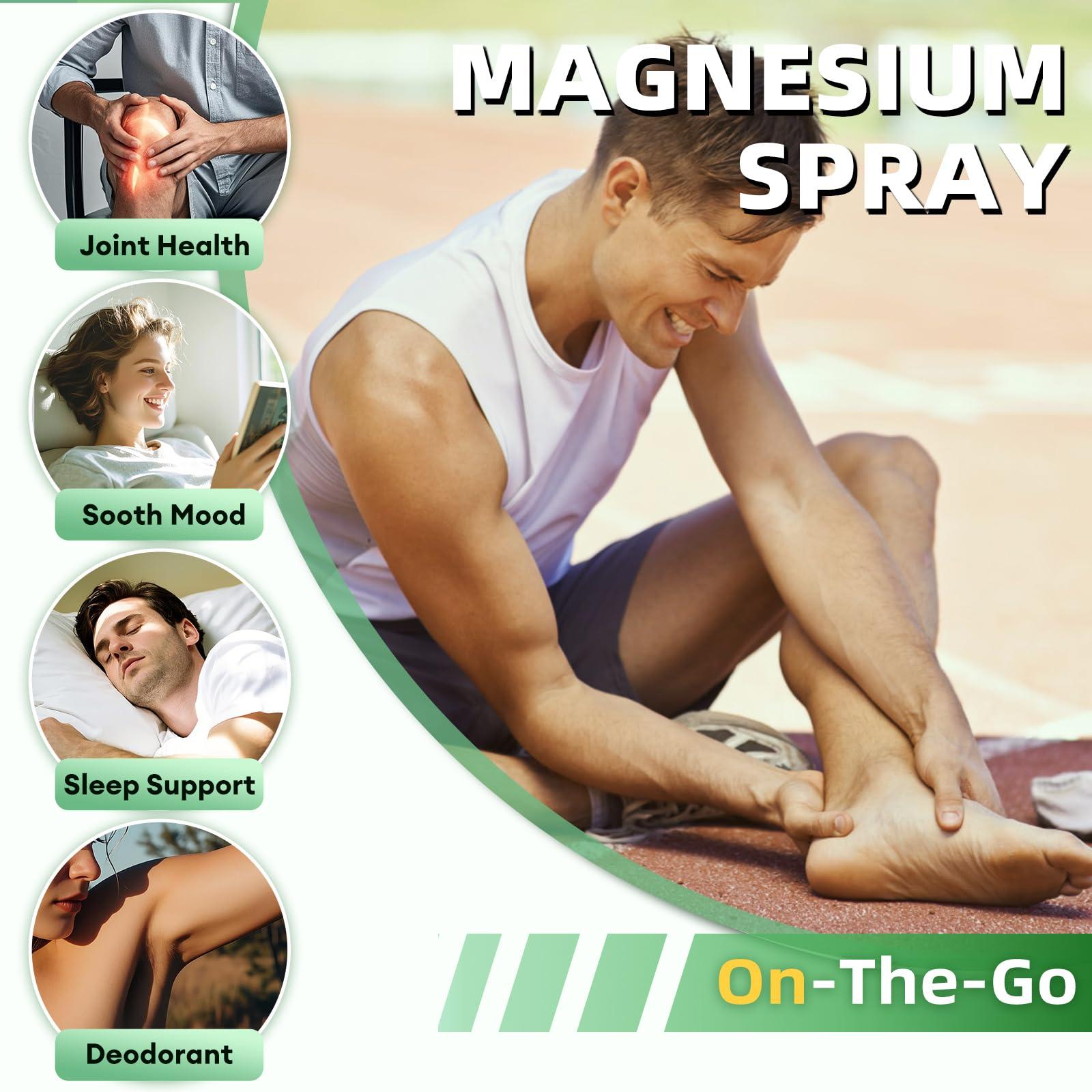 Magnesium Oil Spray - Magnesium Spray for Feet & Body, Leg Cramps, Joint Health & Sleep Support, Nourish Skin - Pure, Topical and Natural Oil from Ancient Minerals, 4oz - Image 3
