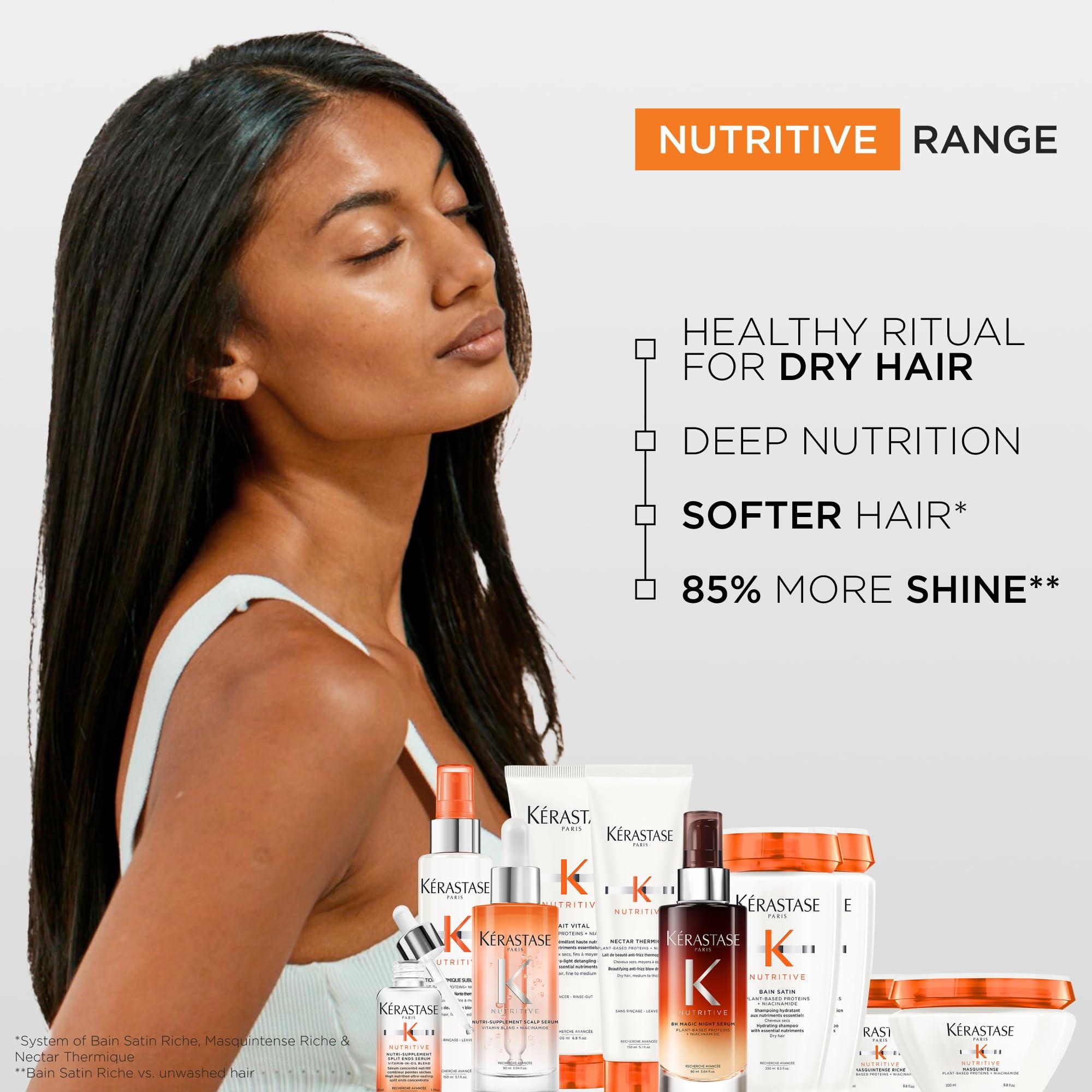 Kerastase Nutritive 8H Magic Night Serum - Overnight Treatment for Dry Hair, Enhances Shine, With Plant-Based Proteins - Image 8