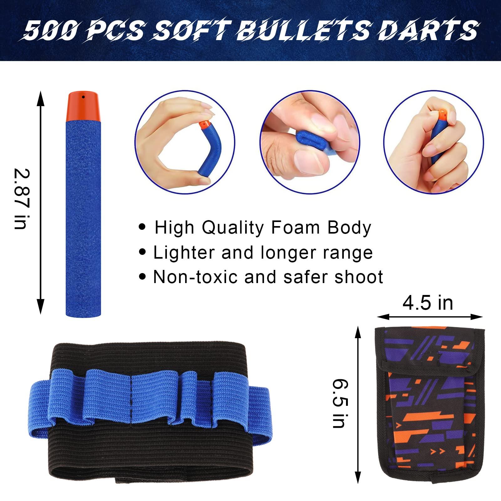 Tudaymol Nerf Bullets 500 Official Dart for Nerf N-Elite Series Refill Darts Foam Bullets Ammo Packs - Compatible with All Elite Blaster - Image 2