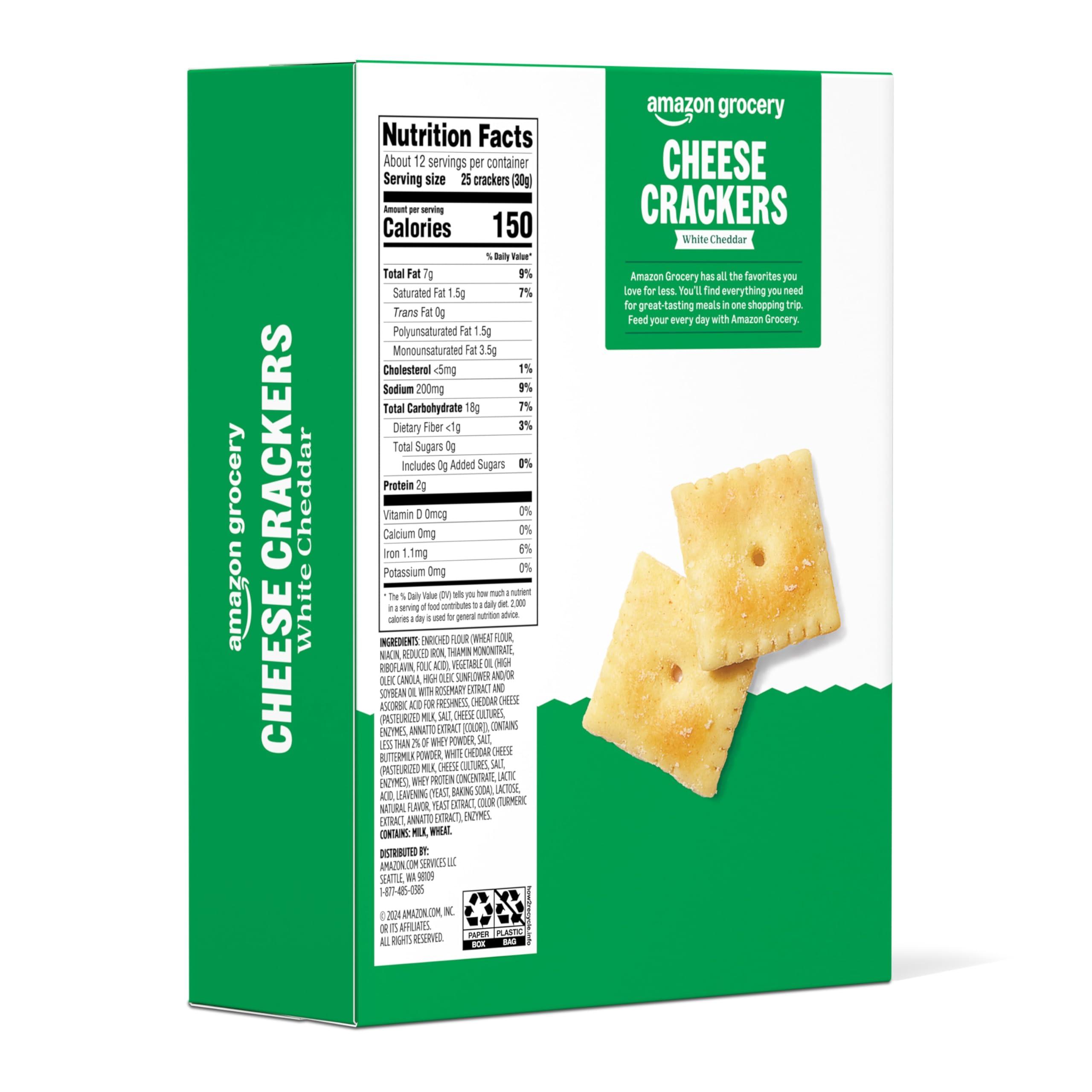 Amazon Grocery, White Cheddar Cheese Crackers, 12.4 Oz (Previously Happy Belly, Packaging May Vary) - Image 2