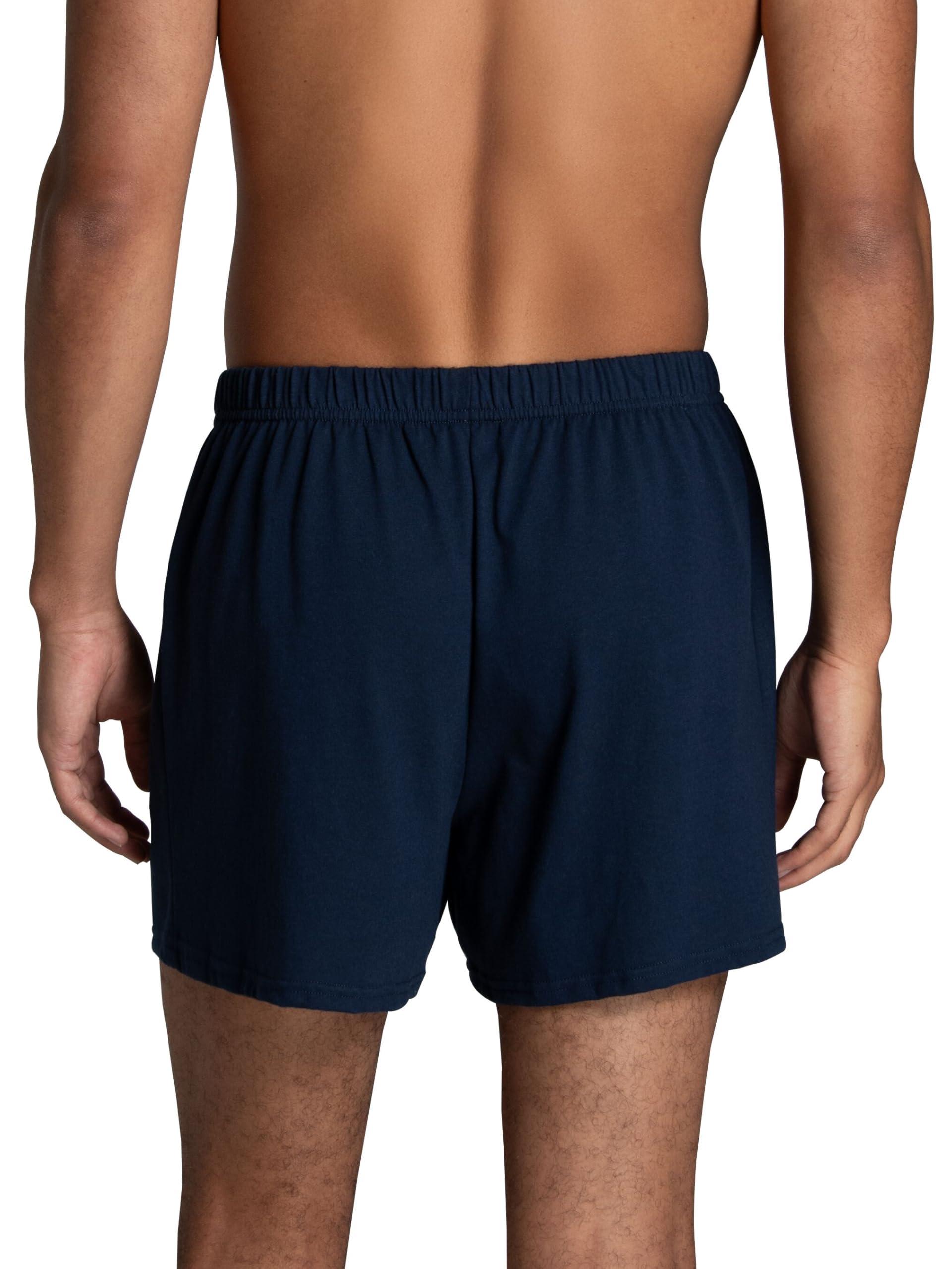 Fruit of the Loom Men's Tag Free Knit Boxer Shorts, Relaxed Fit, Moisture Wicking, Assorted Color Multipacks - Image 4