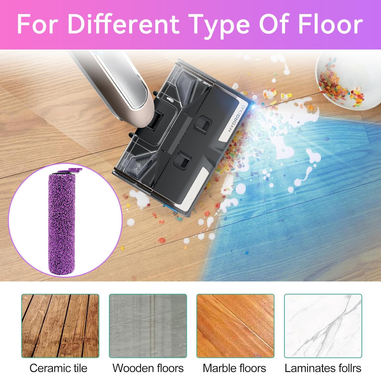 MengTiger Roller Brush Replacement Parts for Shark Hydroduo WW200/ WW201/ WW205/ WW201Q Cordless Wet Dry Hard Floor Vacuum Cleaner, 2 Roller Brush 1 Cleaning Brush - Image 6