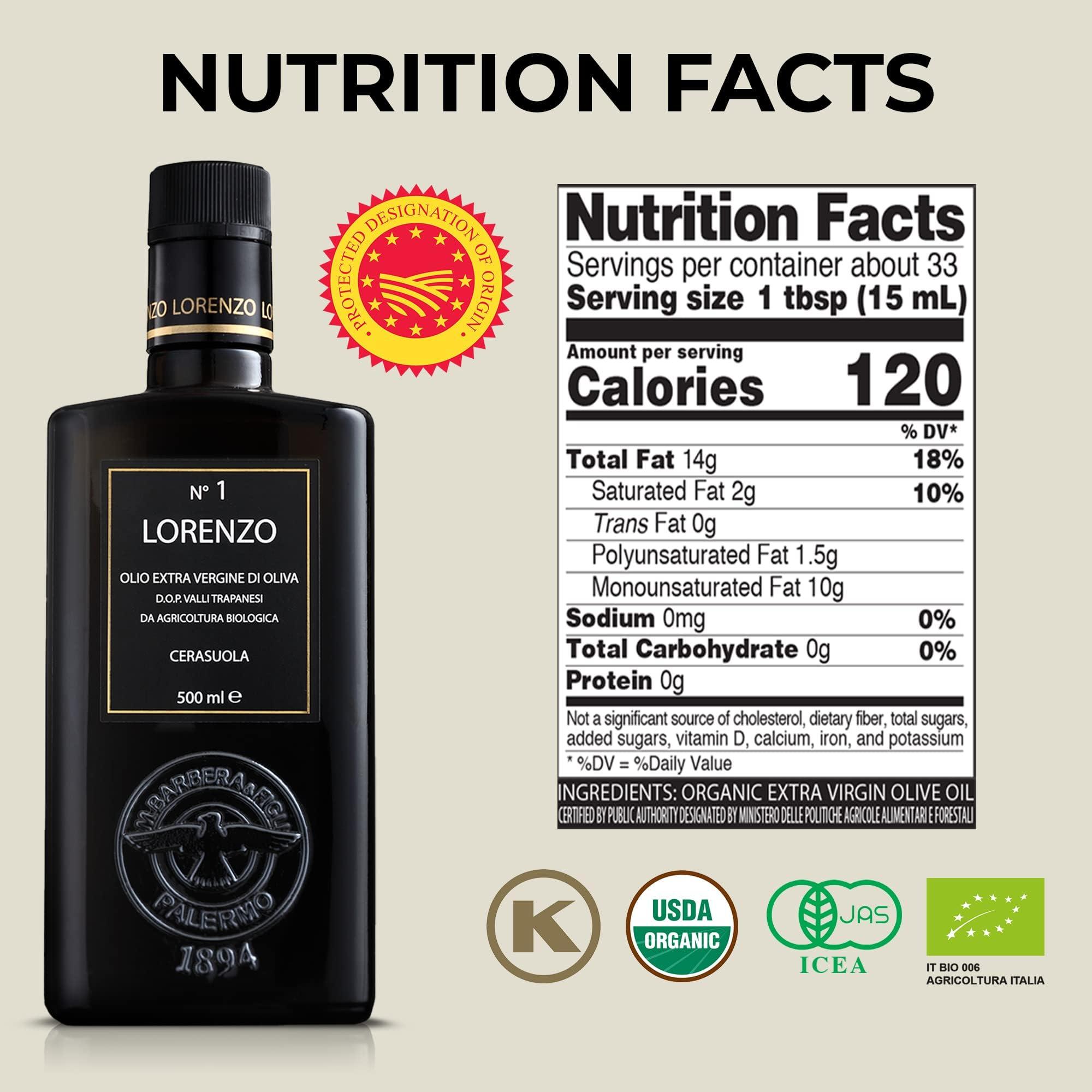 Barbera Lorenzo # 1 Organic Sicilian Extra Virgin Olive Oil. D.O.P Valli Trapanesi, 16.9-Ounce - Image 2