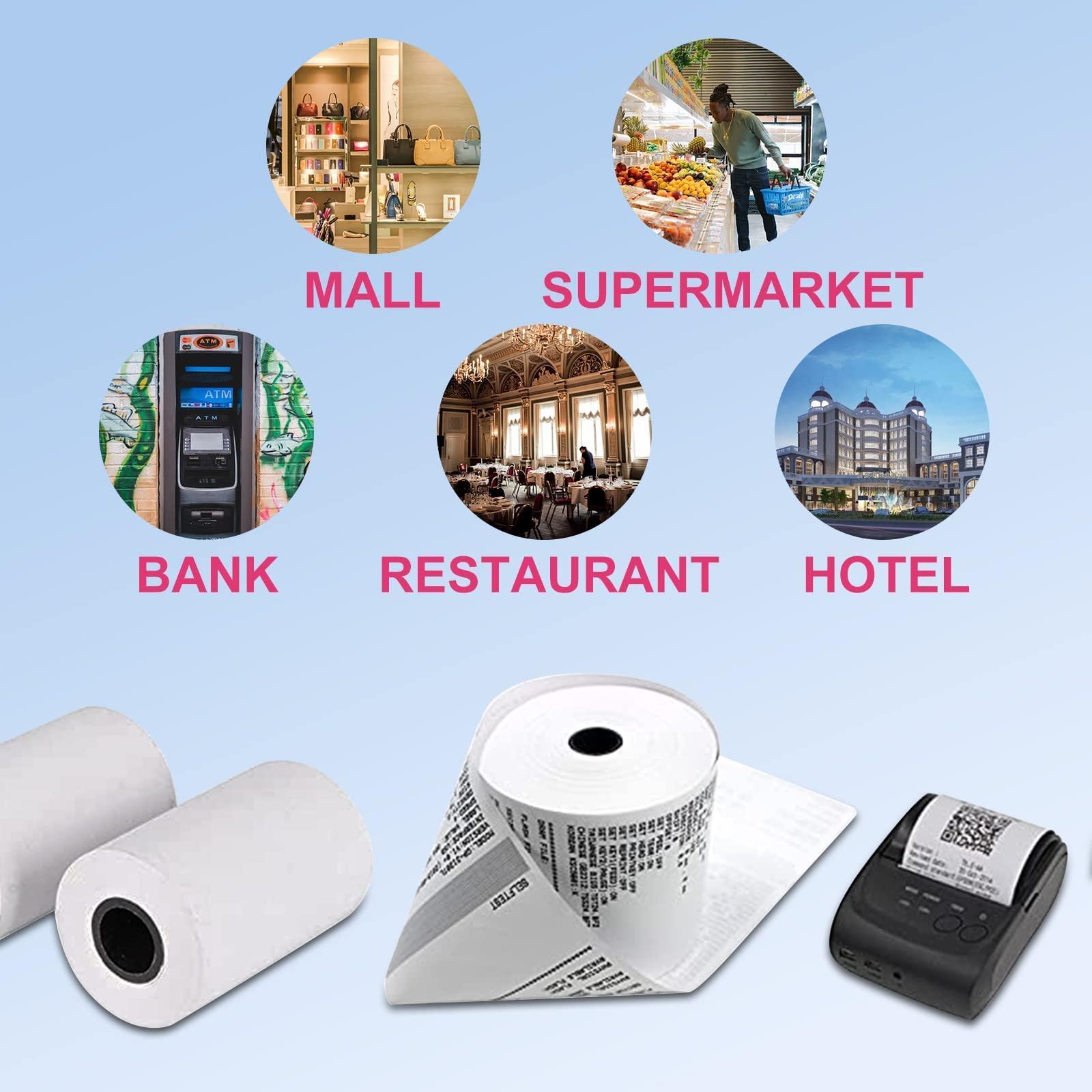 (50 Rolls) LabelMore 2 1/4" X 50' Thermal Paper Rolls, Credit Card Paper Rolls Thermal, Cash Register Roll, Premium Pos Thermal Printer Paper - Image 6