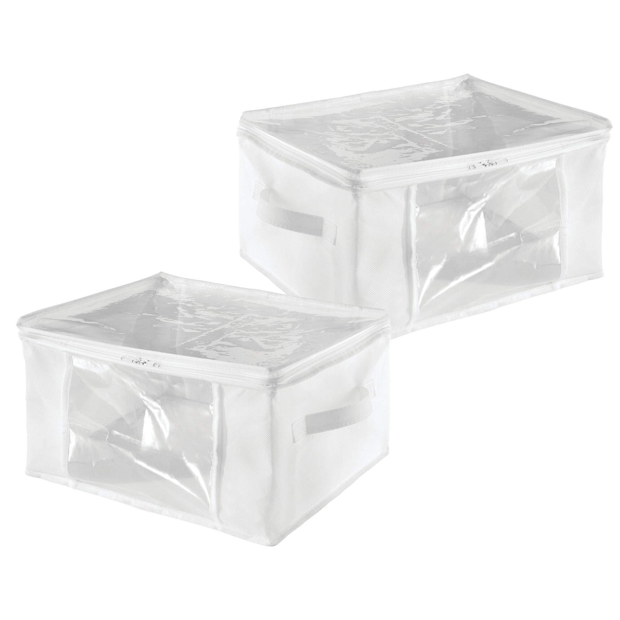 iDesign Fabric Storage Zipper Bag-Medium, 16" x 12" x 8", Set of 2, Standard 2 Count - Image 9