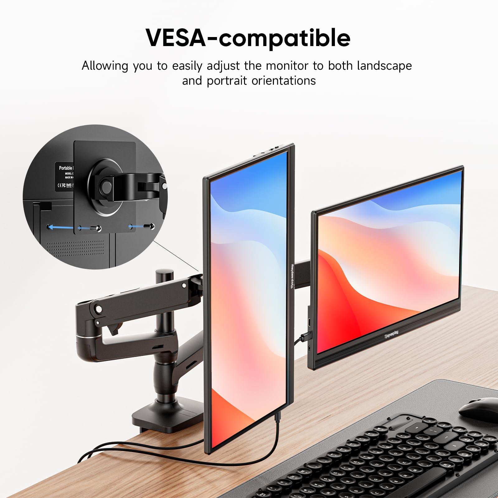 Portable Monitor, 15.6" FHD 1080P Travel Portable Monitor for Laptop, Ultra-Slim External Portable Screen for Laptop with Kickstand, Screen Extender for Laptop PC Mac Phone PS4/5 Xbox Switch - Image 6