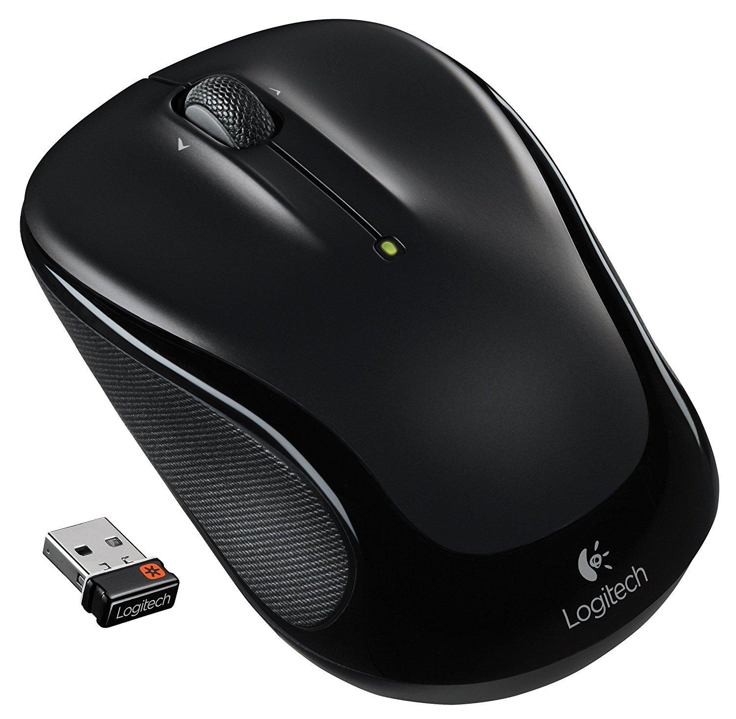 Logitech Wireless Mouse M325 with unifying receiver - Black (Renewed)