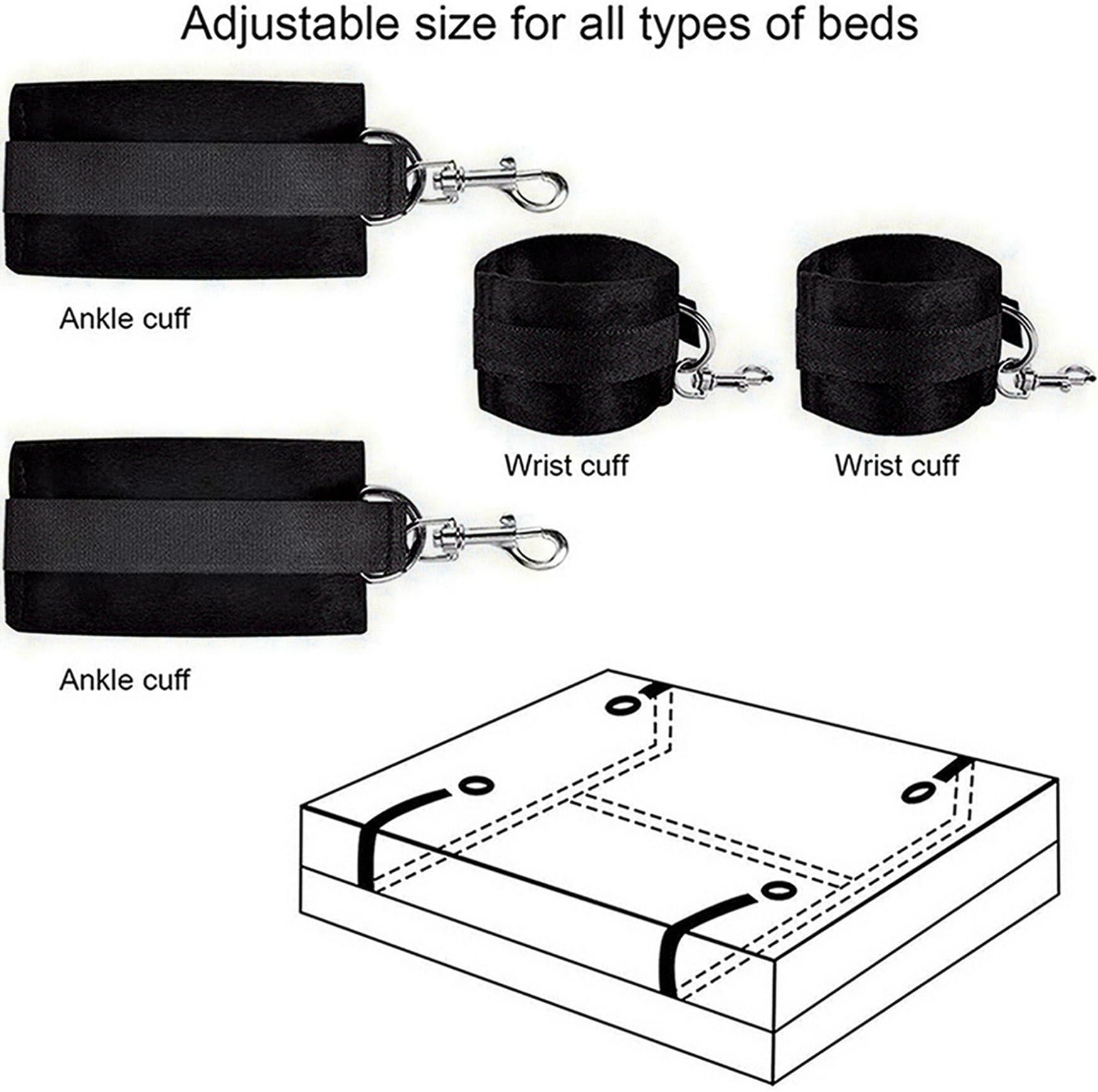 King Size Sexy Bed Frame Bed Restraints Sex Adults Bondaged King Size Bed Straps for Adult Play King Mattress Ankle and Wrist Restraints Sex Set Bondaged Restraints Sex Full Size Bed BDSM Sweater - Image 8